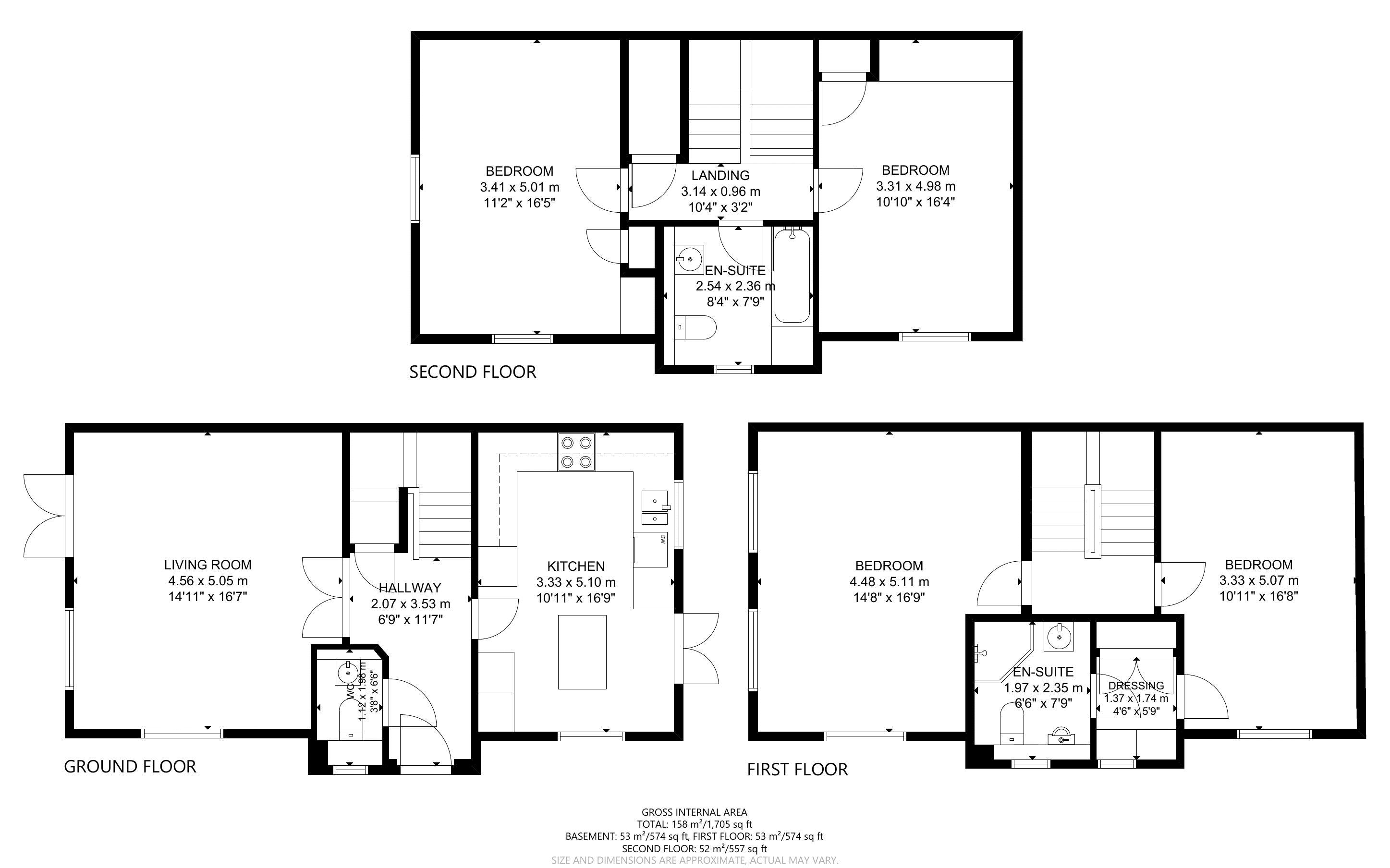 4 bed house for sale in Hunters Way, Chichester - Property Floorplan