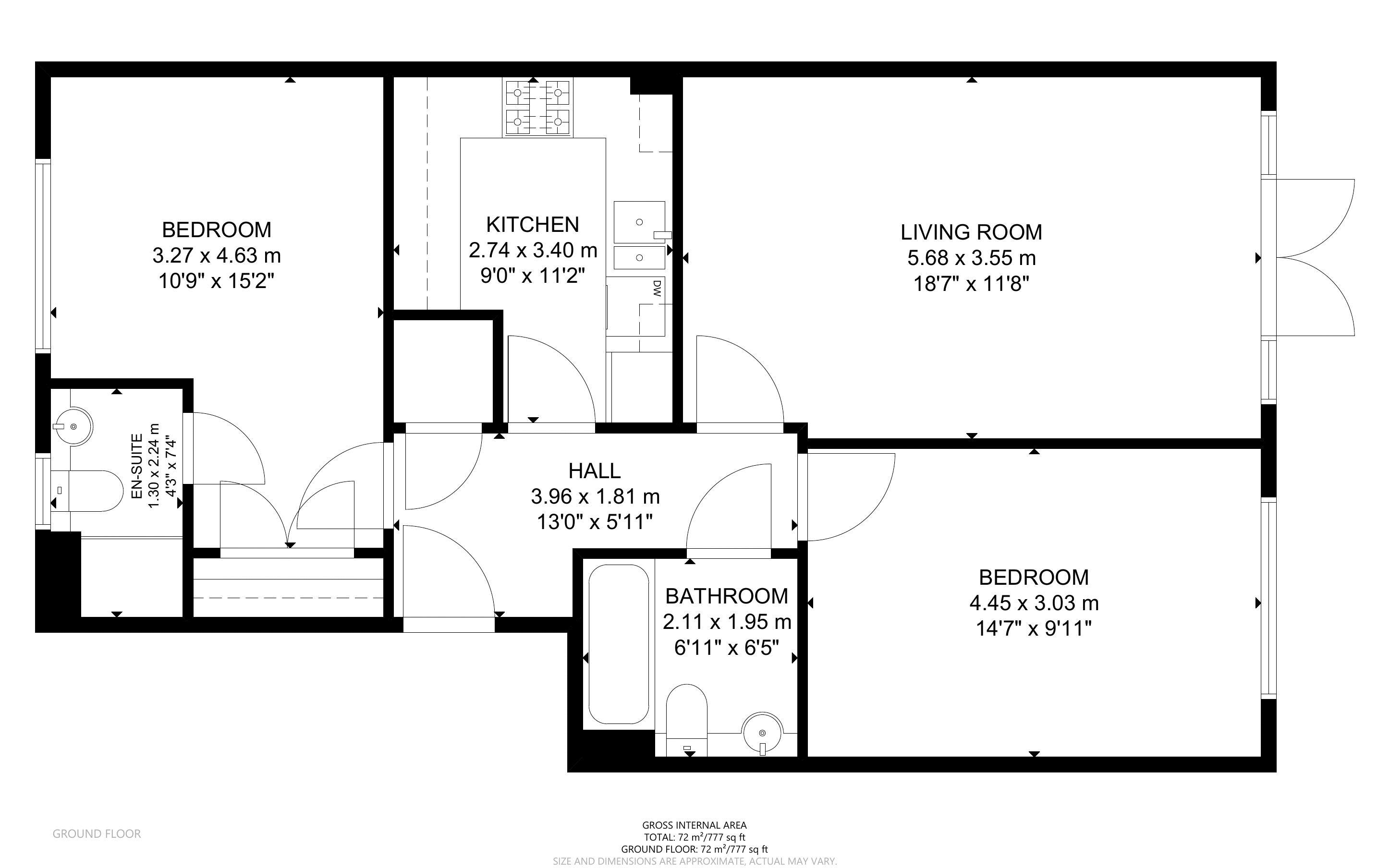 2 bed apartment for sale in Tilemakers Close, Westhampnett - Property Floorplan