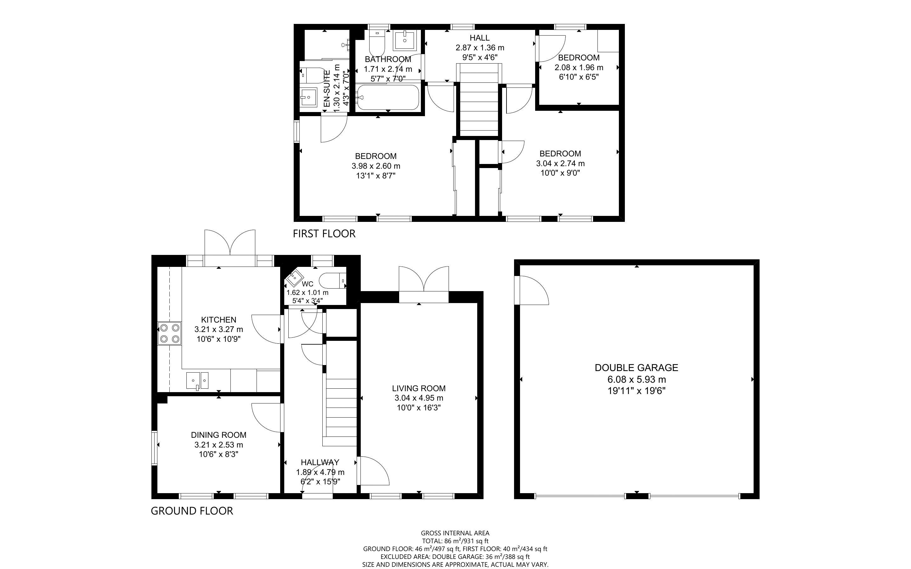 3 bed house for sale in Halley View, Selsey - Property Floorplan