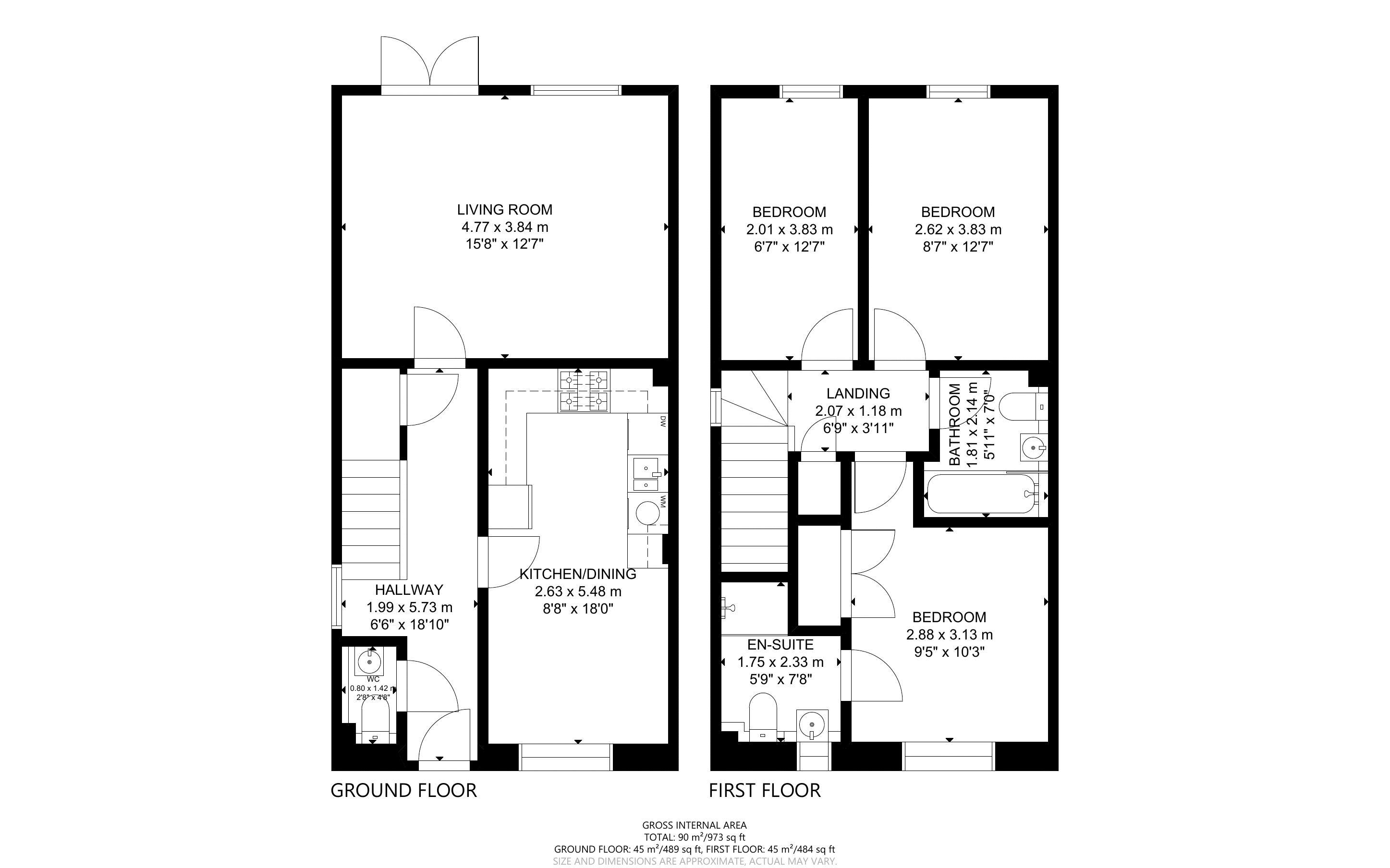 3 bed house for sale in Whyke Marsh, Chichester - Property Floorplan