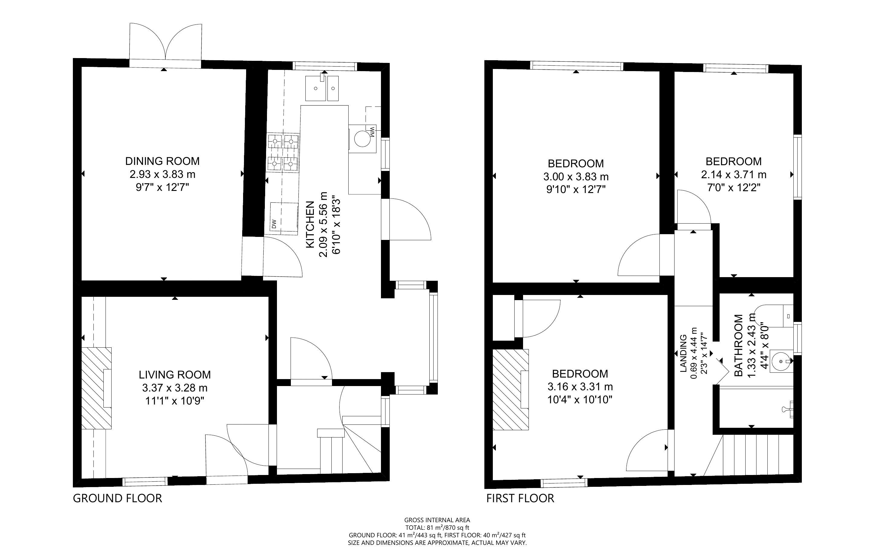 3 bed house for sale in Parchment Street, Chichester - Property Floorplan