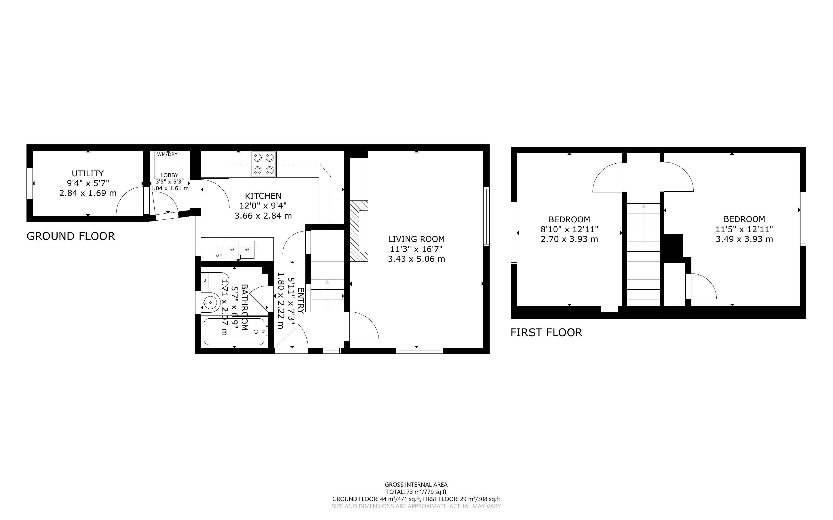 2 bed house for sale in St. Blaises Road, Boxgrove - Property Floorplan