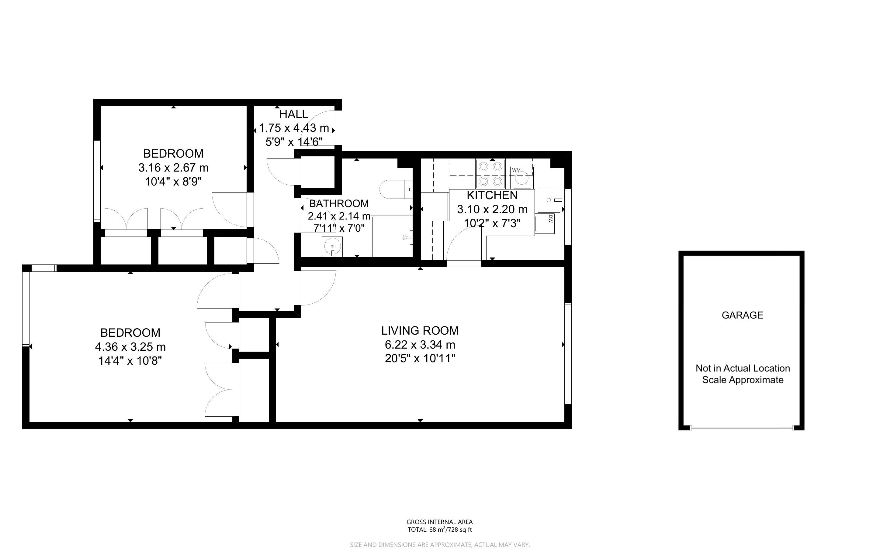 2 bed apartment for sale in Broyle Close, Summersdale, Chichester - Property Floorplan