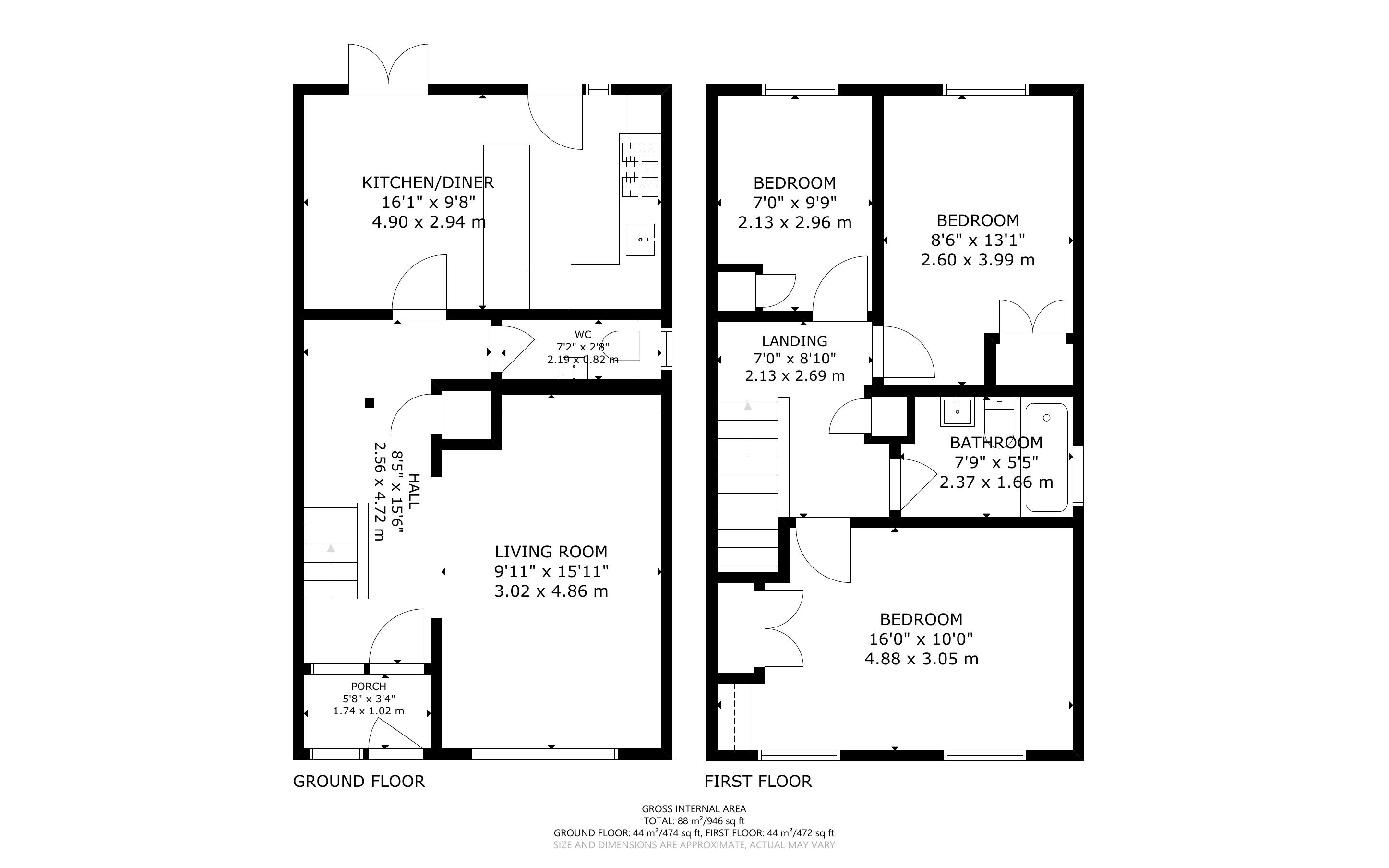 3 bed house for sale in Little Breach, Chichester - Property Floorplan