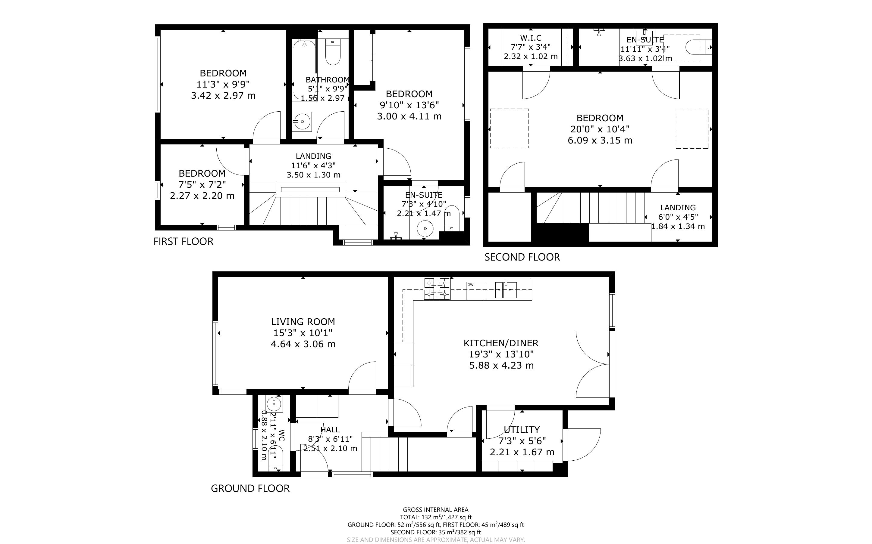 4 bed house for sale in Windmill Close, Chichester - Property Floorplan