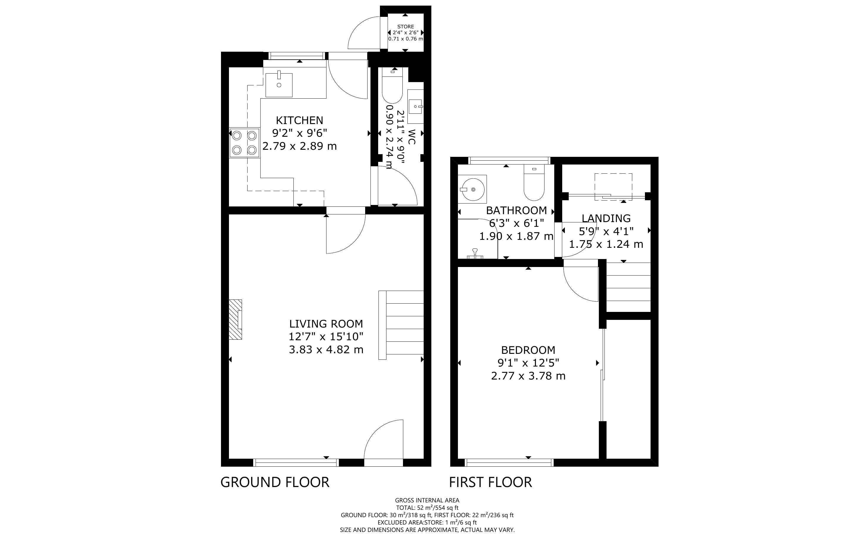 1 bed maisonette for sale in Manor Farm Court, Selsey - Property Floorplan