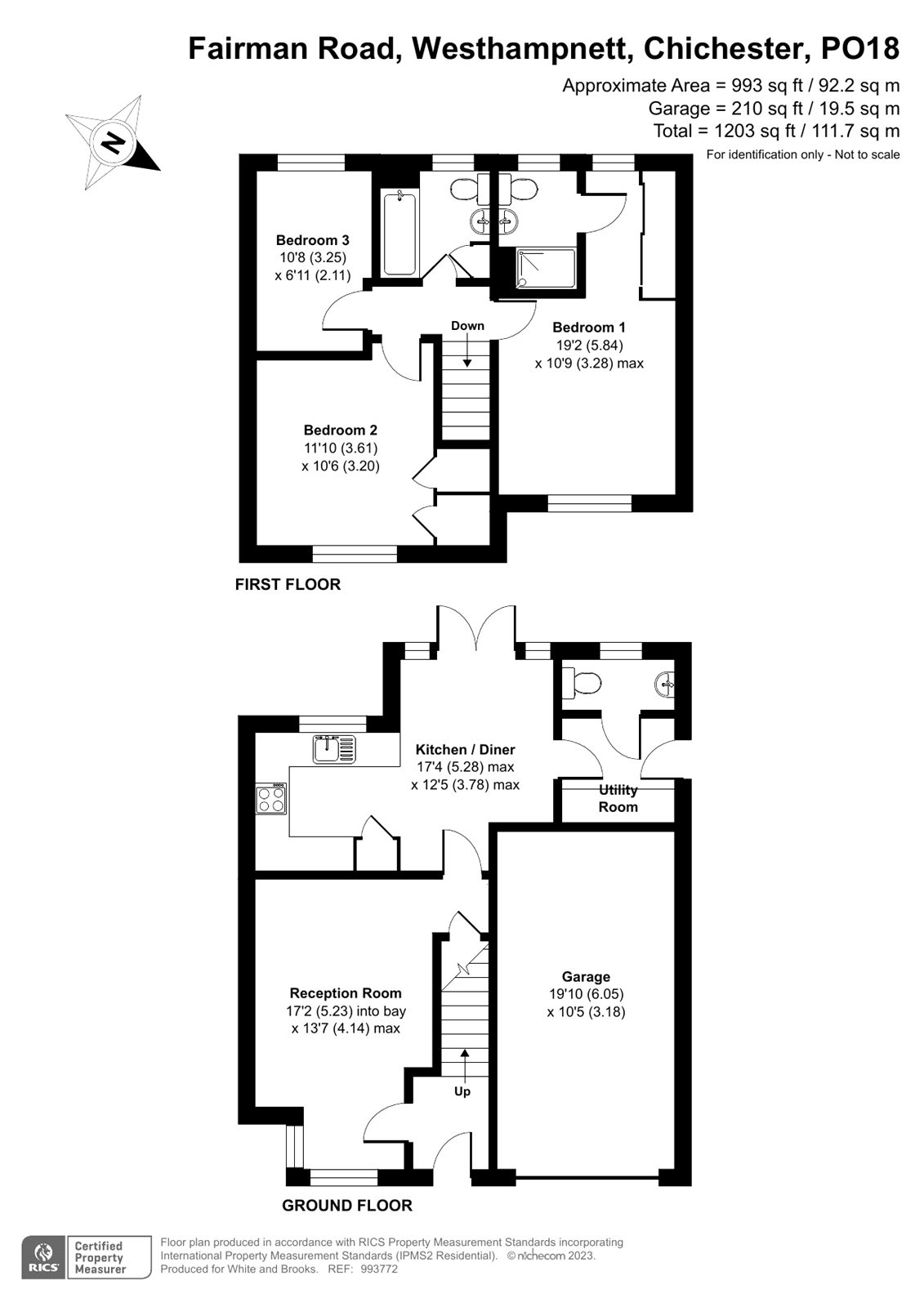 3 bed house for sale in Fairman Road, Westhampnett - Property Floorplan