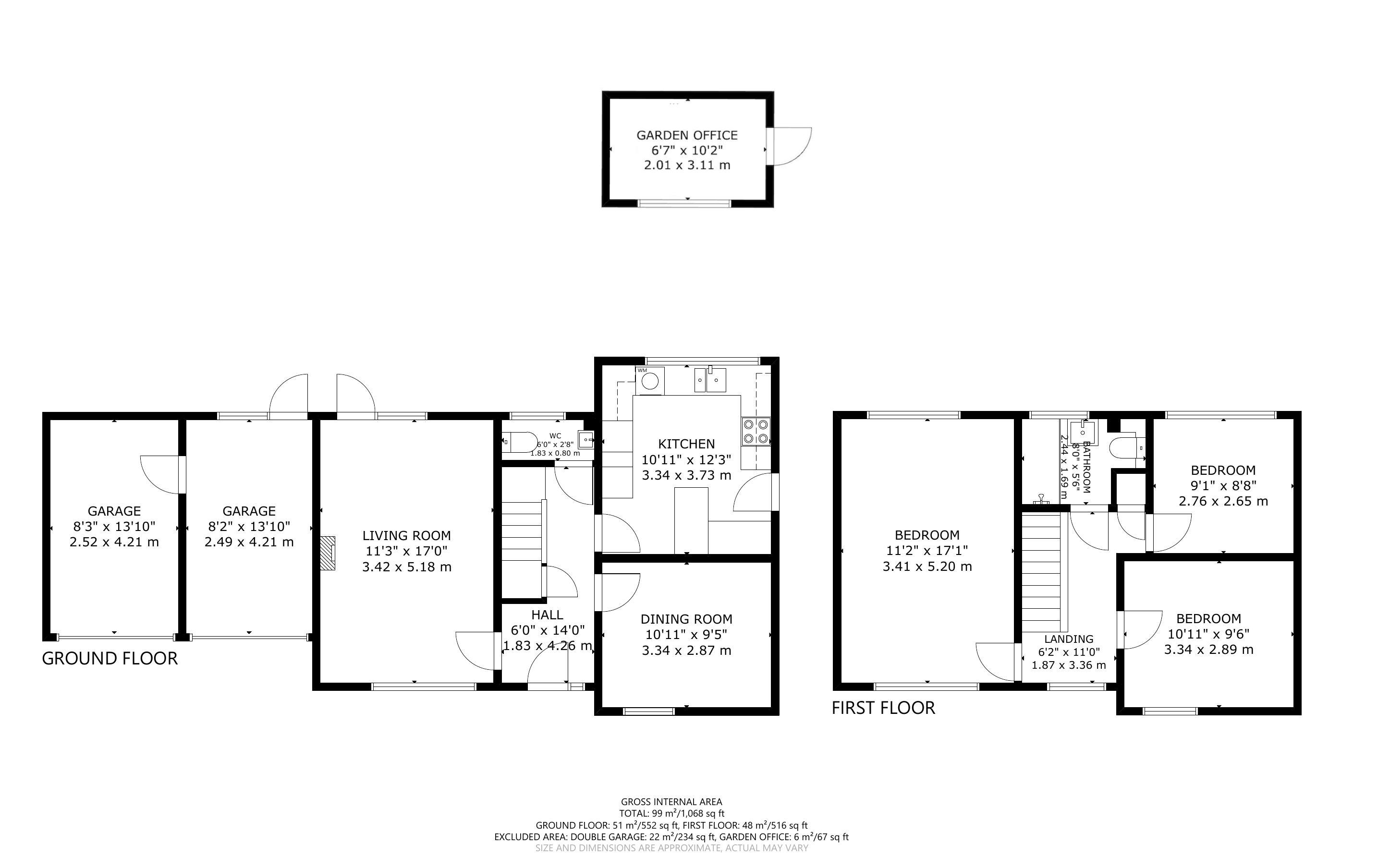 3 bed house for sale in Guildford Place, Chichester - Property Floorplan