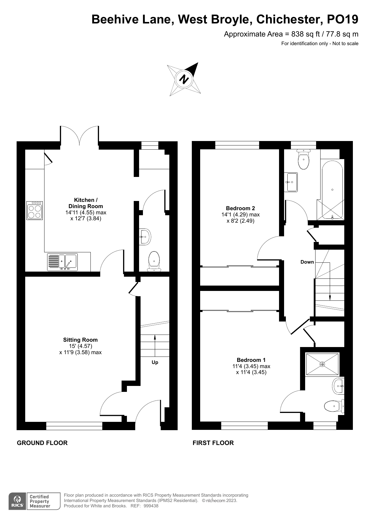 2 bed house for sale in Beehive Lane, West Broyle - Property Floorplan