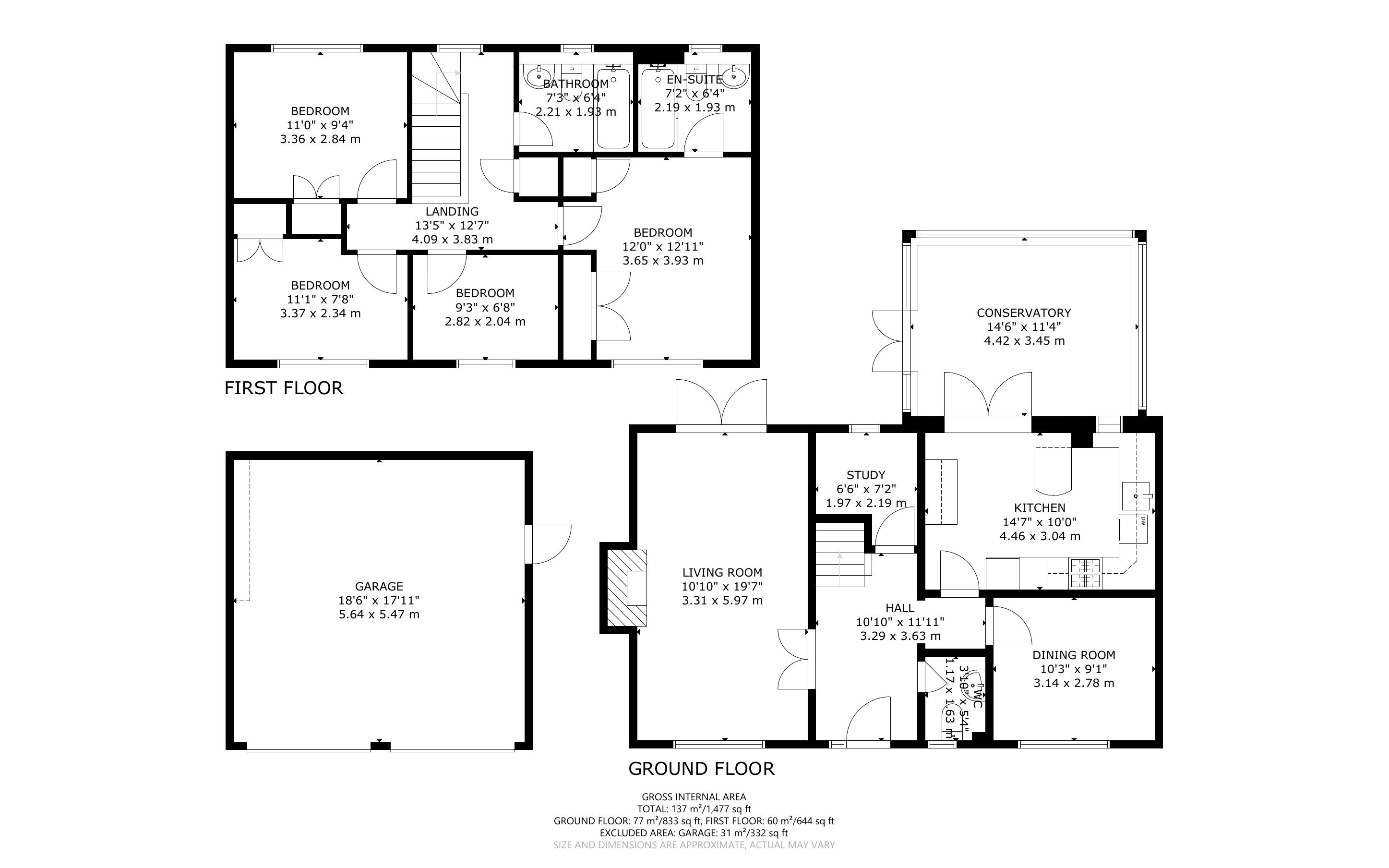4 bed house for sale in Nelson Close, Tangmere - Property Floorplan