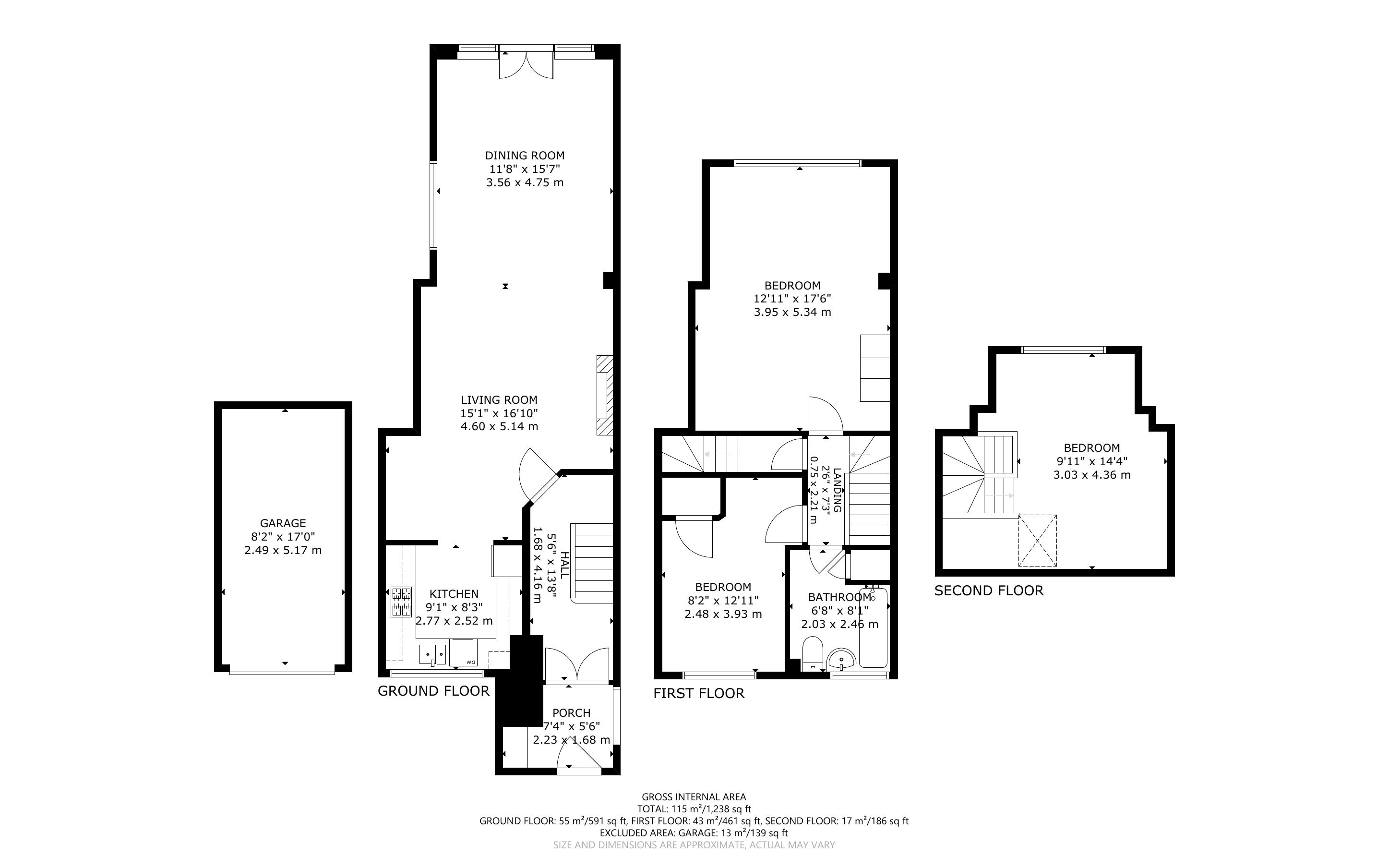 3 bed house for sale in St. Leodegars Way, Hunston - Property Floorplan