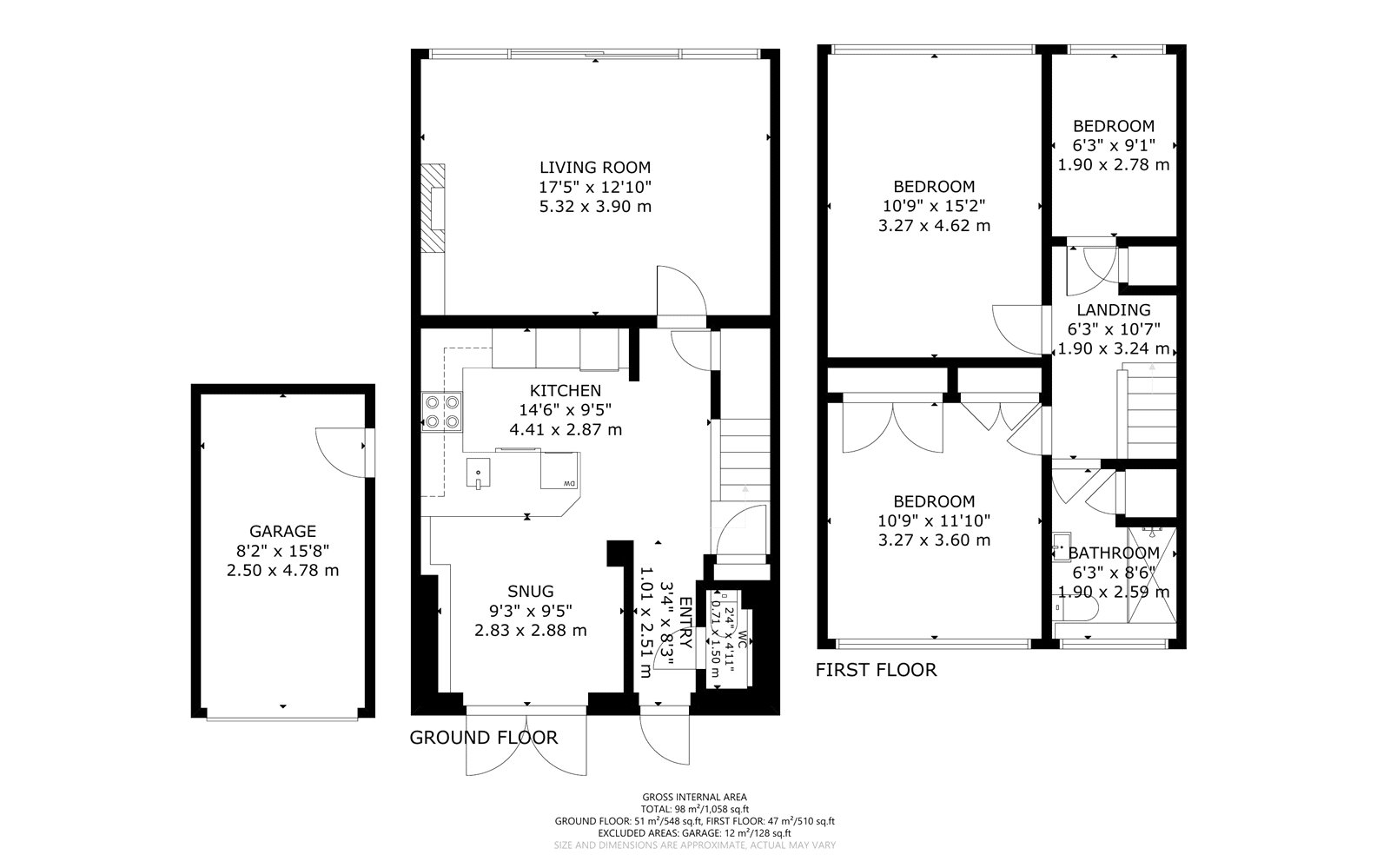 3 bed house for sale in St. Georges Drive, Chichester - Property Floorplan