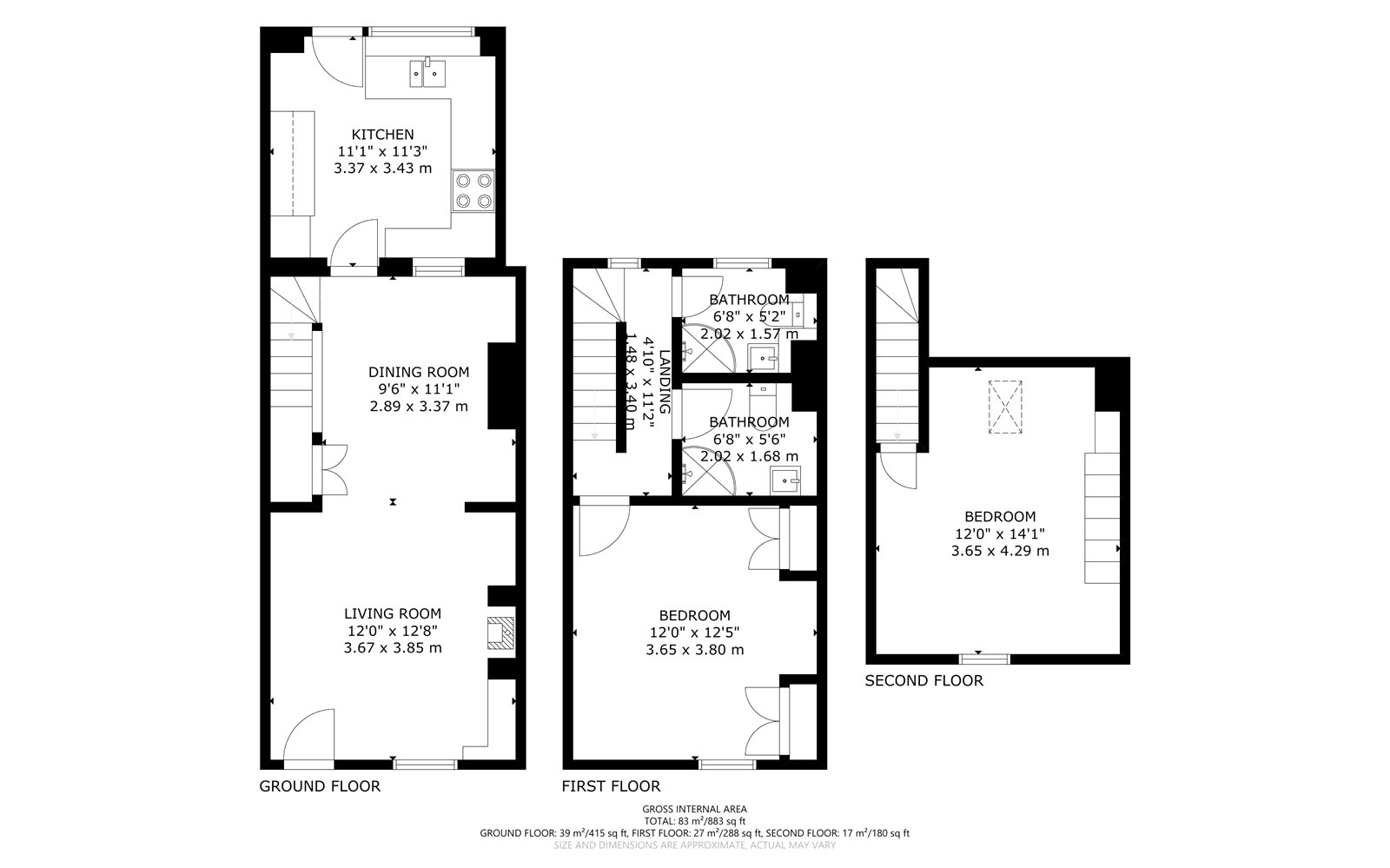 2 bed house for sale in St. Pancras, Chichester - Property Floorplan