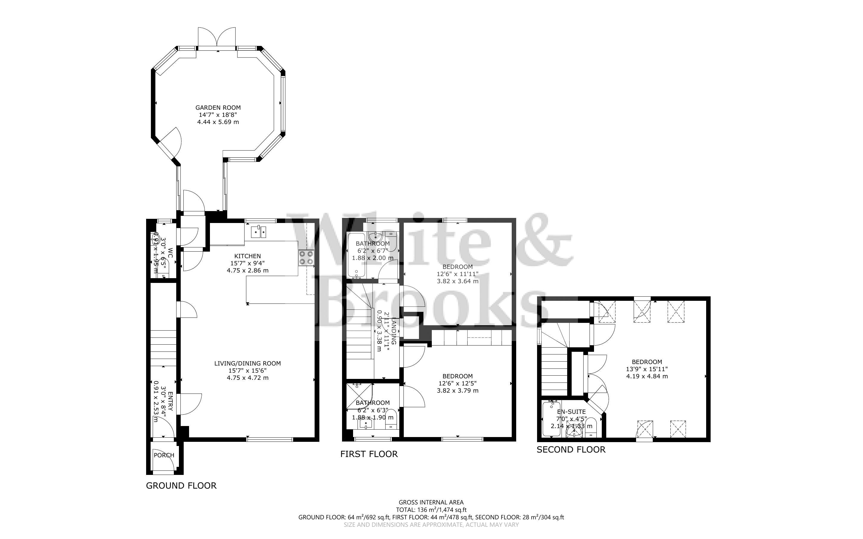 3 bed house for sale in Bishopsgate Walk, Chichester - Property Floorplan