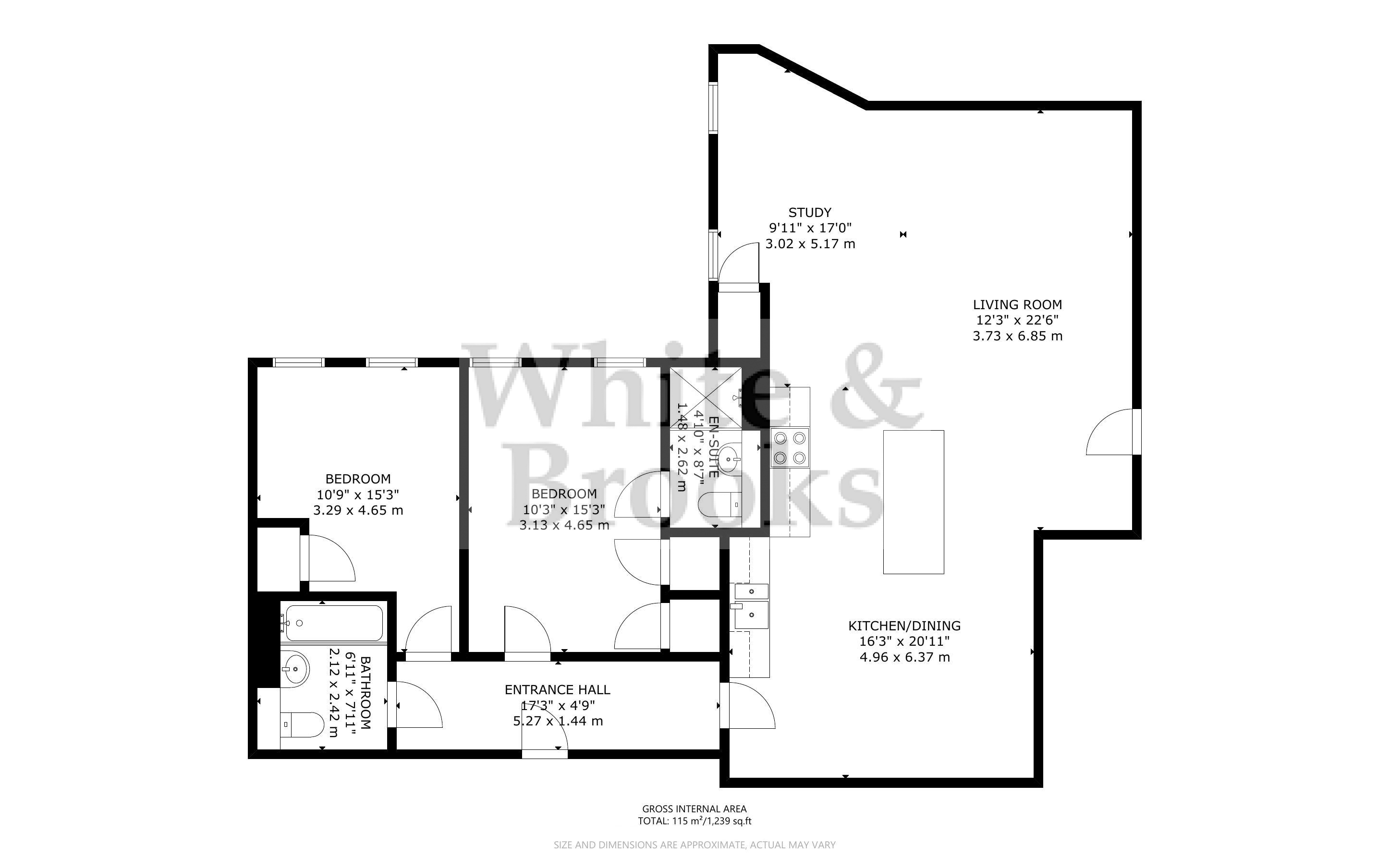 2 bed apartment for sale in St. Johns Street, Chichester - Property Floorplan
