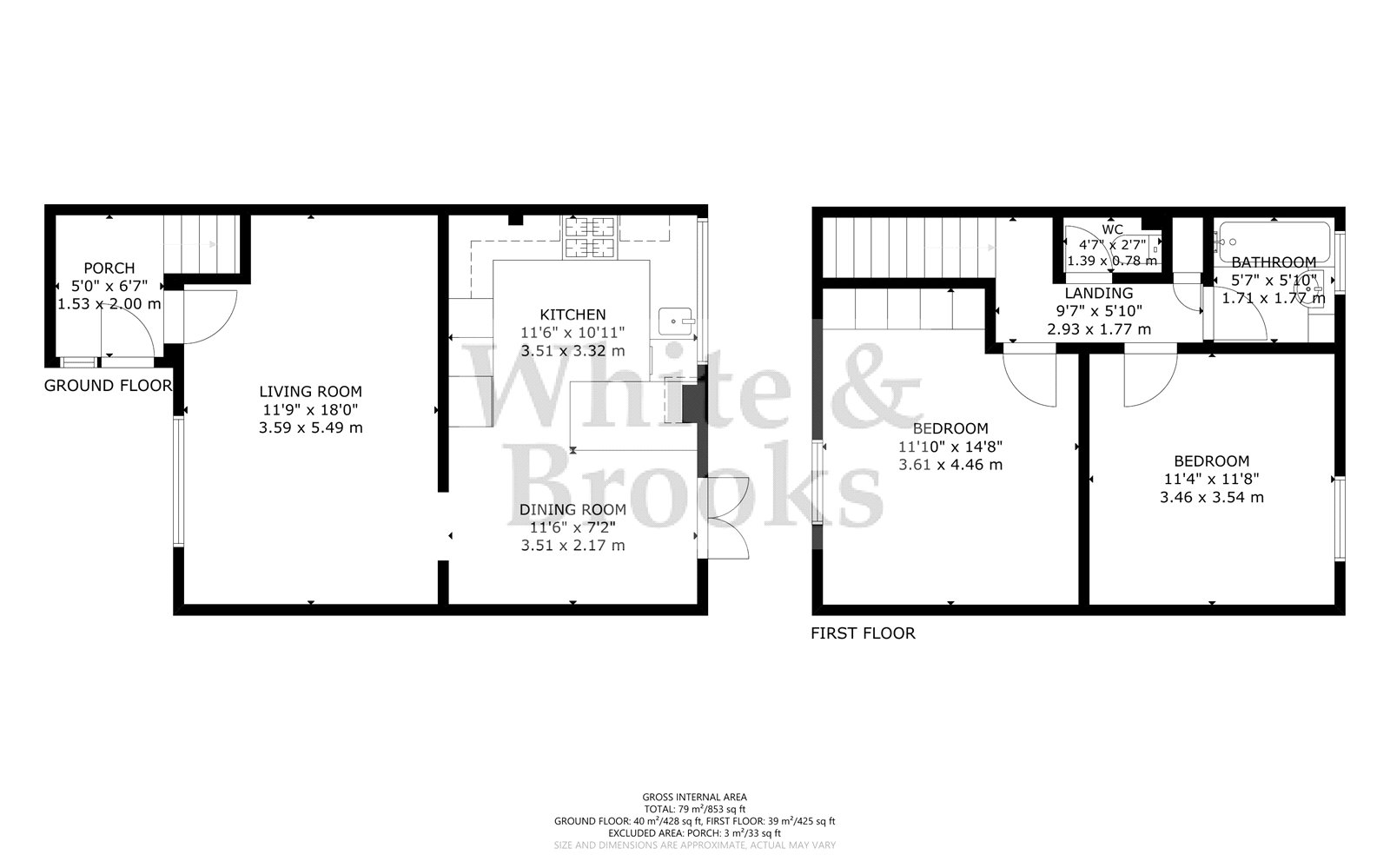 2 bed house for sale in Croft Mead, Chichester - Property Floorplan