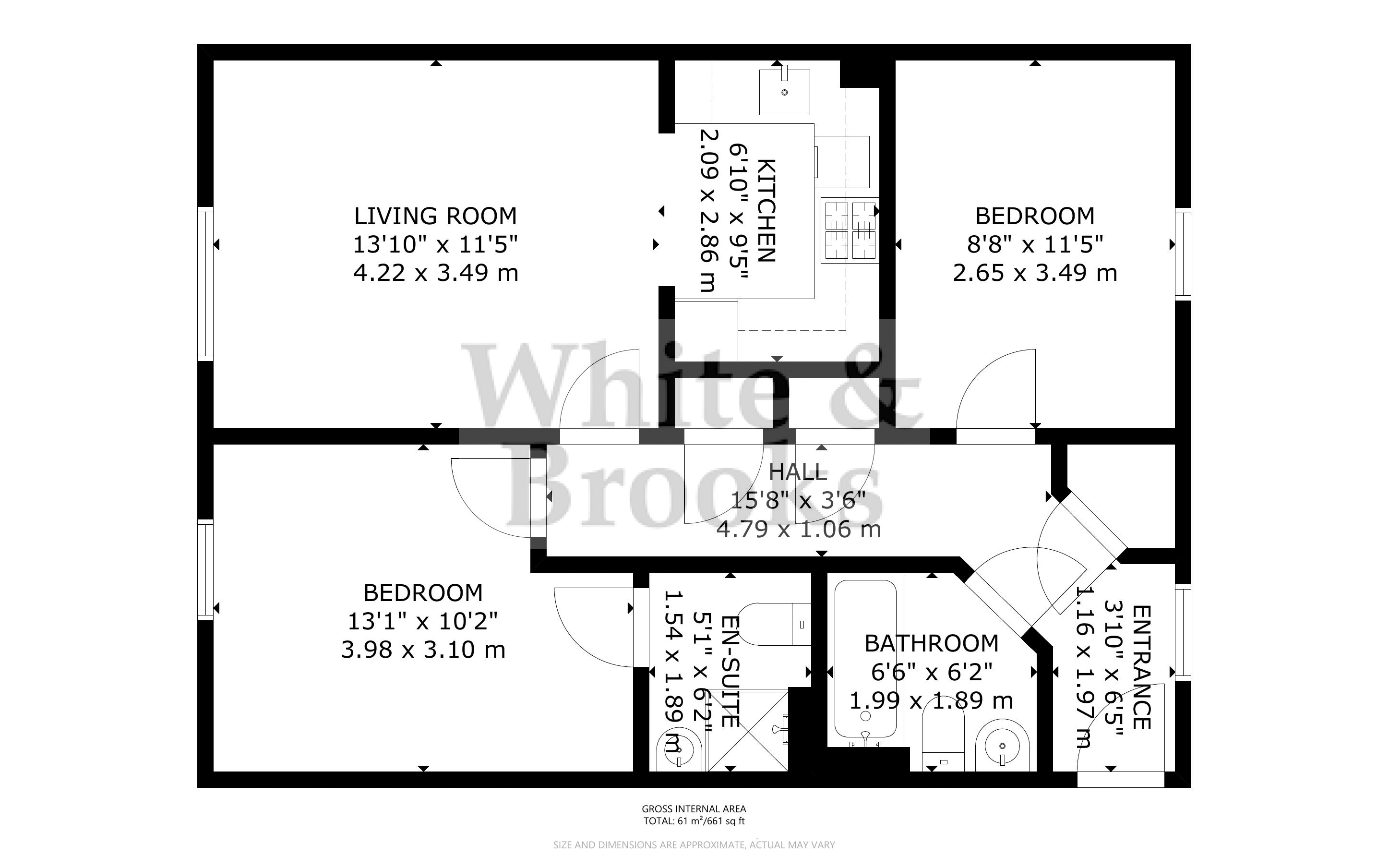 2 bed apartment for sale in The Boulevard, Tangmere - Property Floorplan