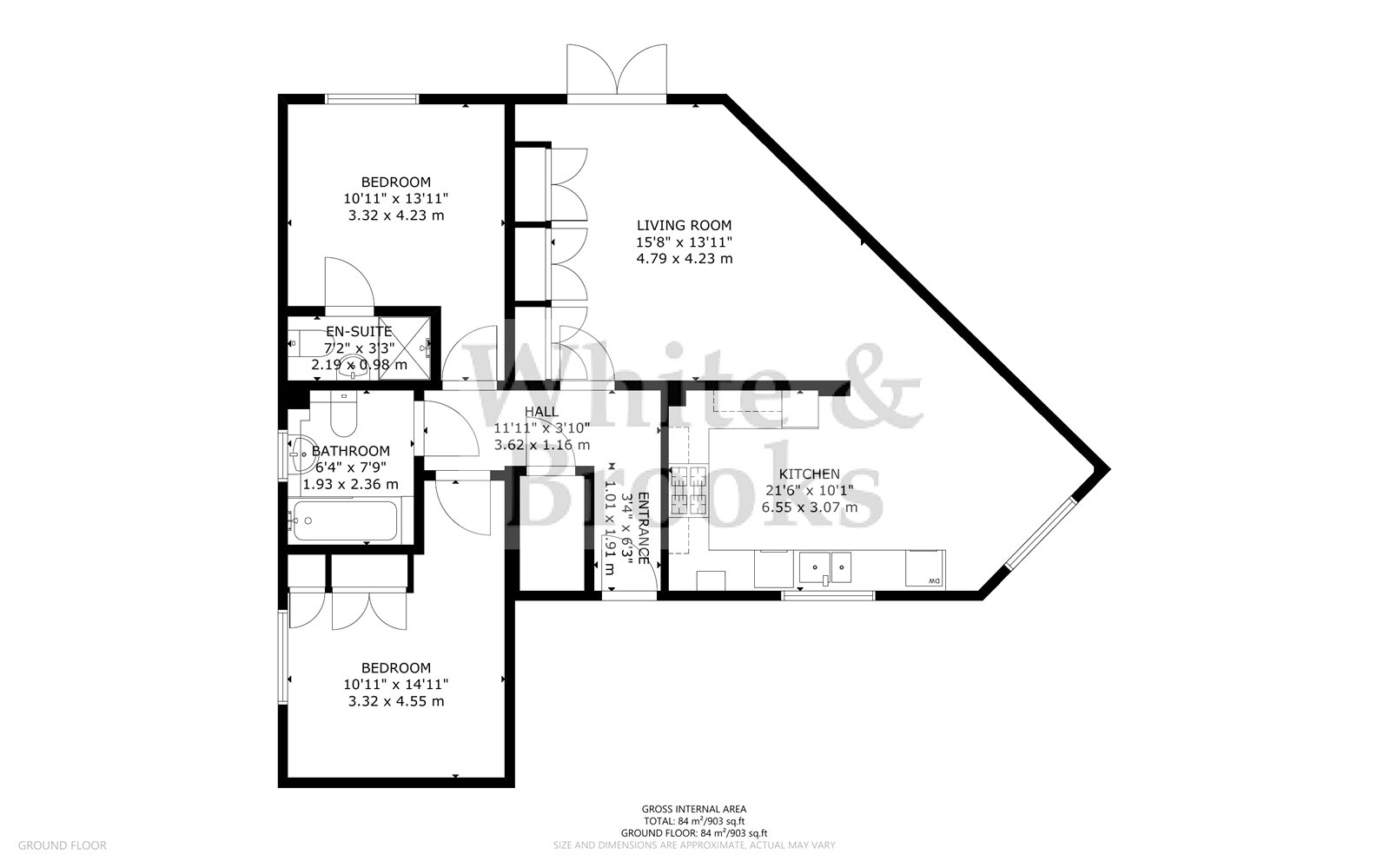2 bed apartment for sale in Church Road, Chichester - Property Floorplan