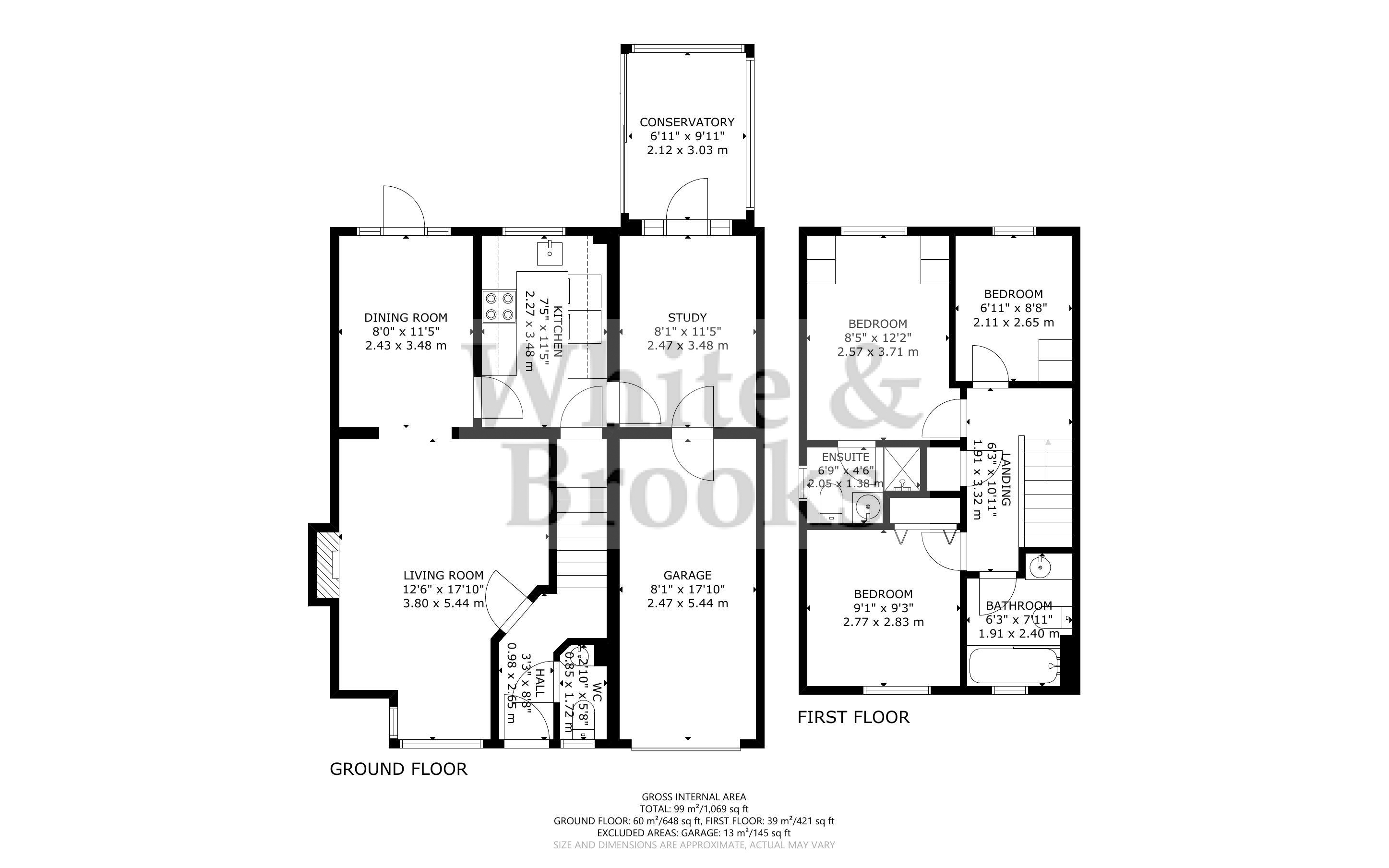 3 bed house for sale in Grenville Gardens, Chichester - Property Floorplan