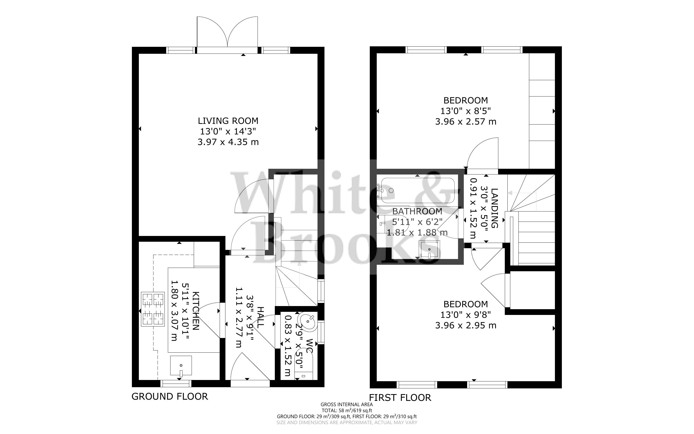2 bed house for sale in Hill Road, Westhampnett - Property Floorplan