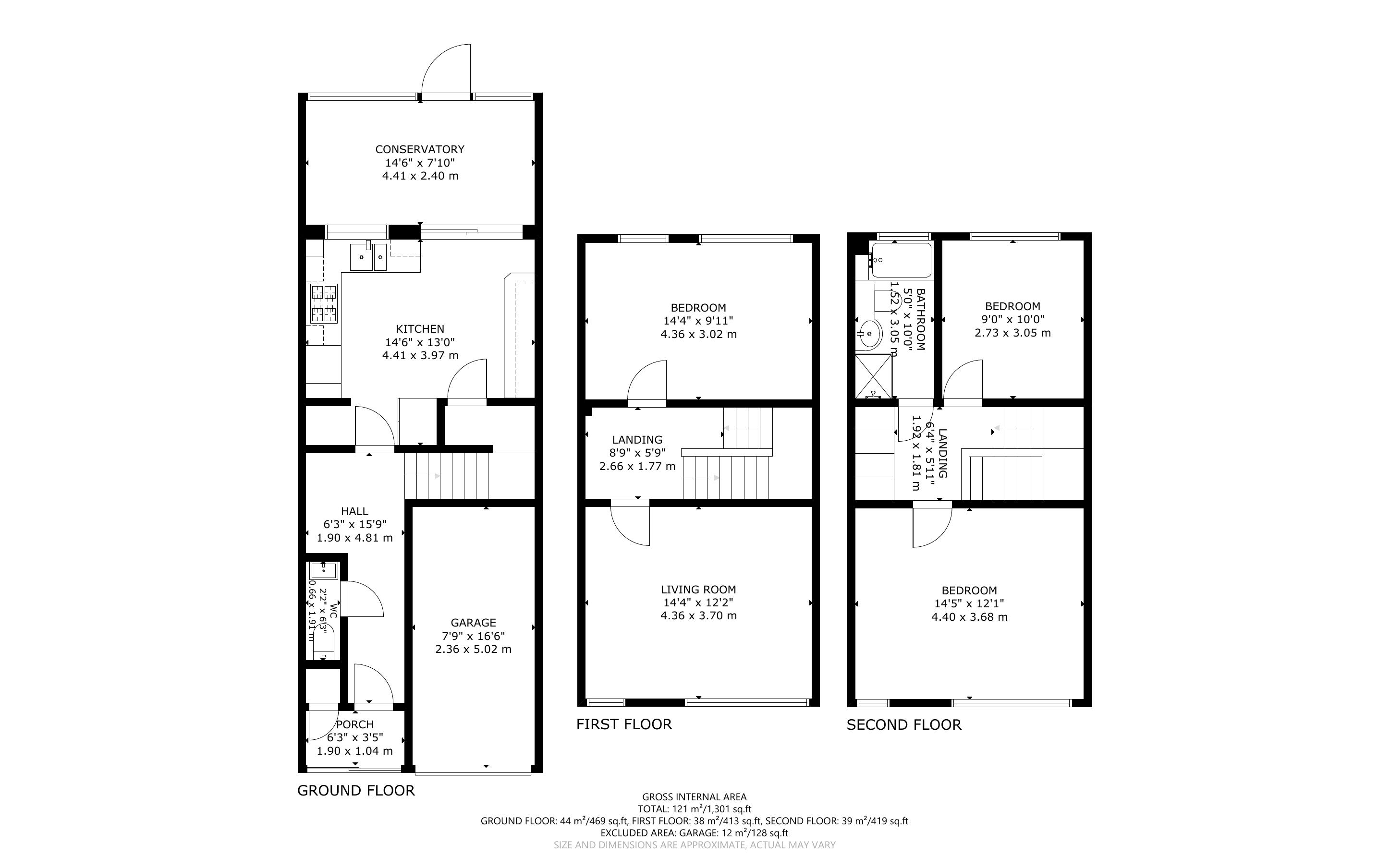 3 bed house for sale in The Shrubbery, Gosport - Property Floorplan