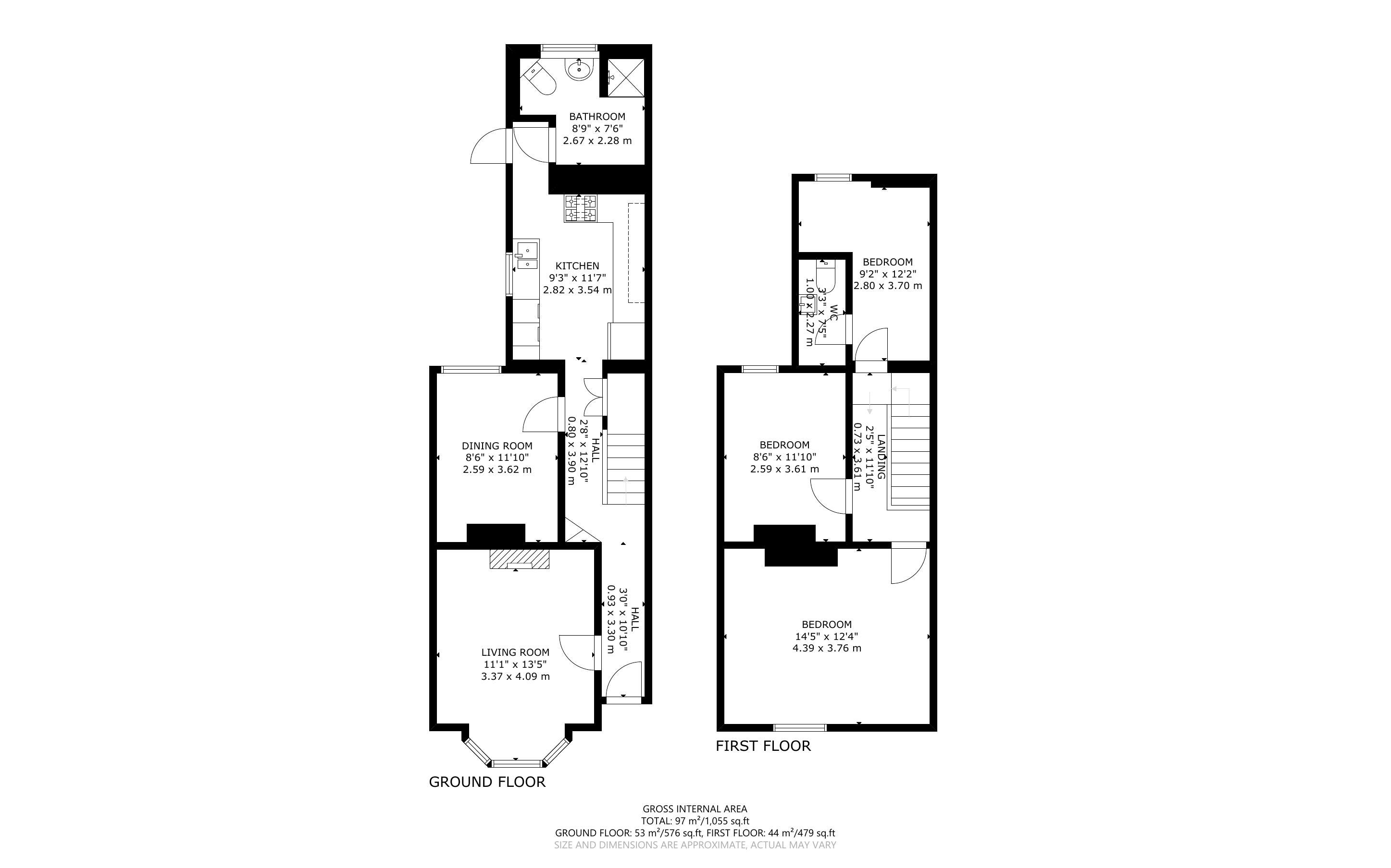 3 bed house for sale in Elmhurst Road, Gosport - Property Floorplan