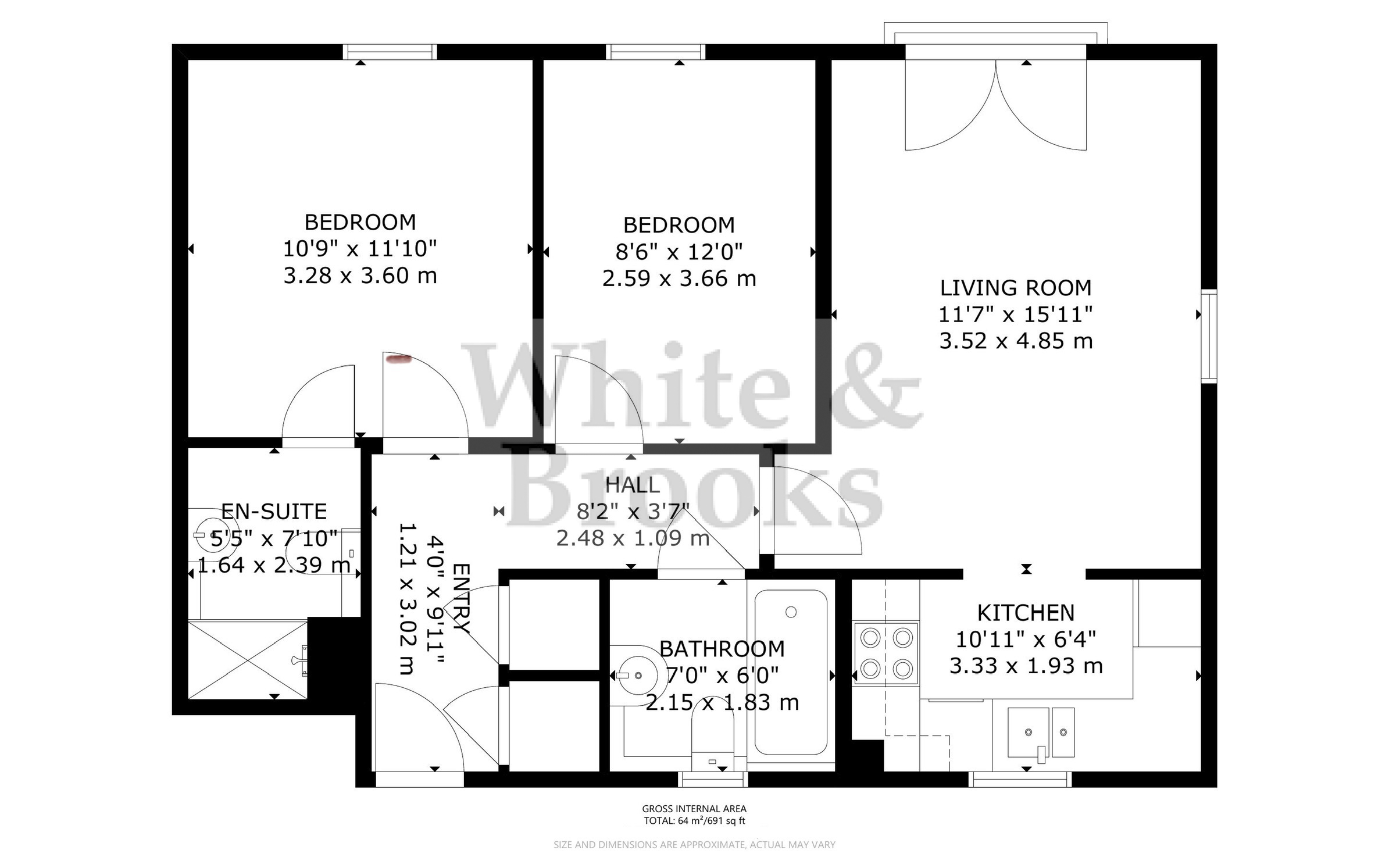 2 bed apartment for sale in Little Hackets, Havant - Property Floorplan