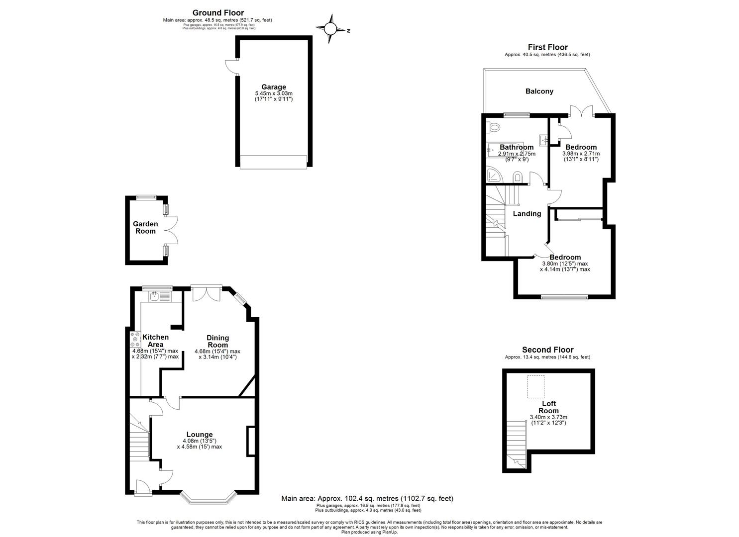 3 bed end of terrace house for sale in Warwick Road, Knowle - Property floorplan