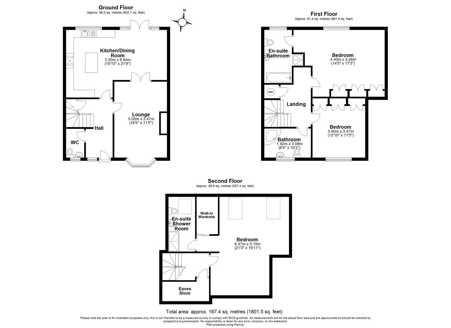 3 bed terraced house for sale in Doctors Close, Solihull - Property floorplan