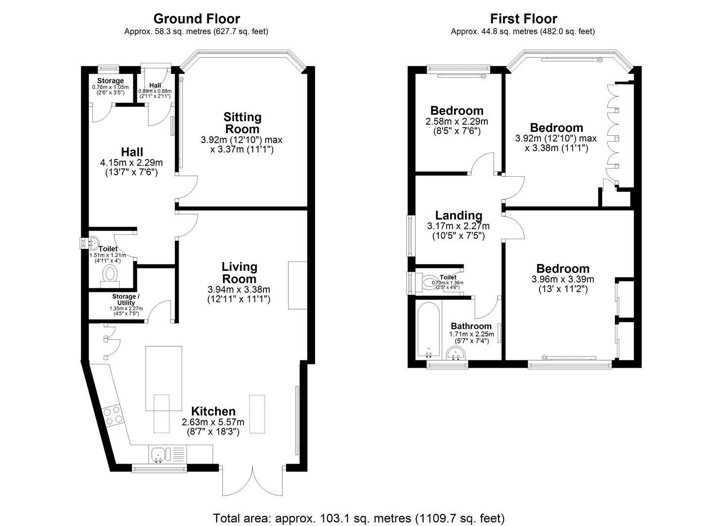 3 bed semi-detached house for sale in Chapel Fields Road, Solihull - Property floorplan