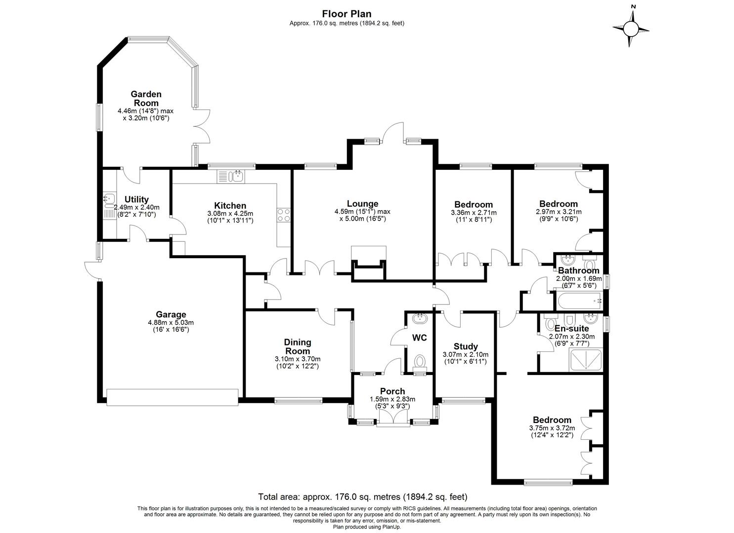 4 bed detached bungalow for sale in Dormston Close, Solihull - Property floorplan