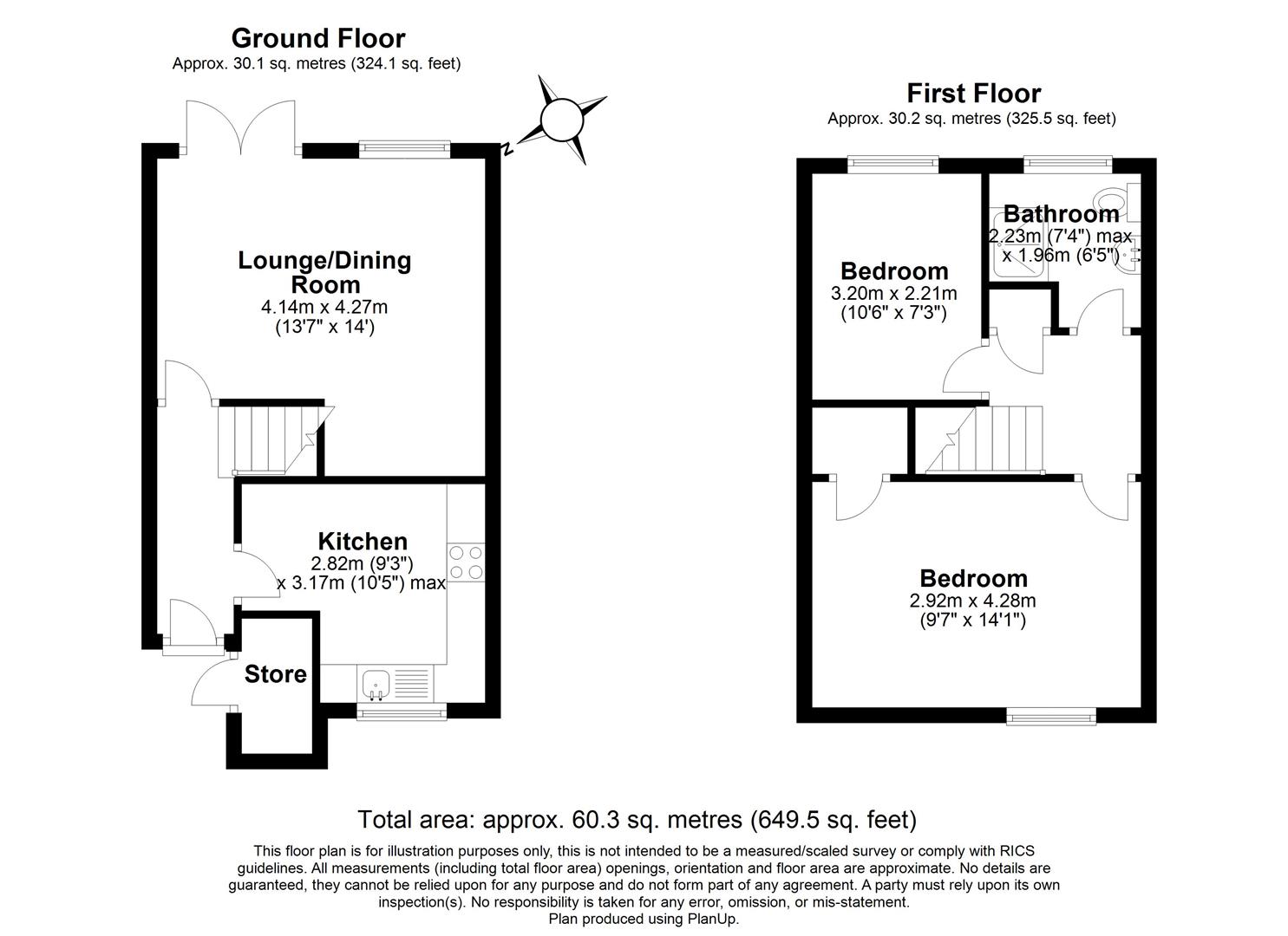 2 bed end of terrace house for sale in Hertford Way, Solihull - Property floorplan