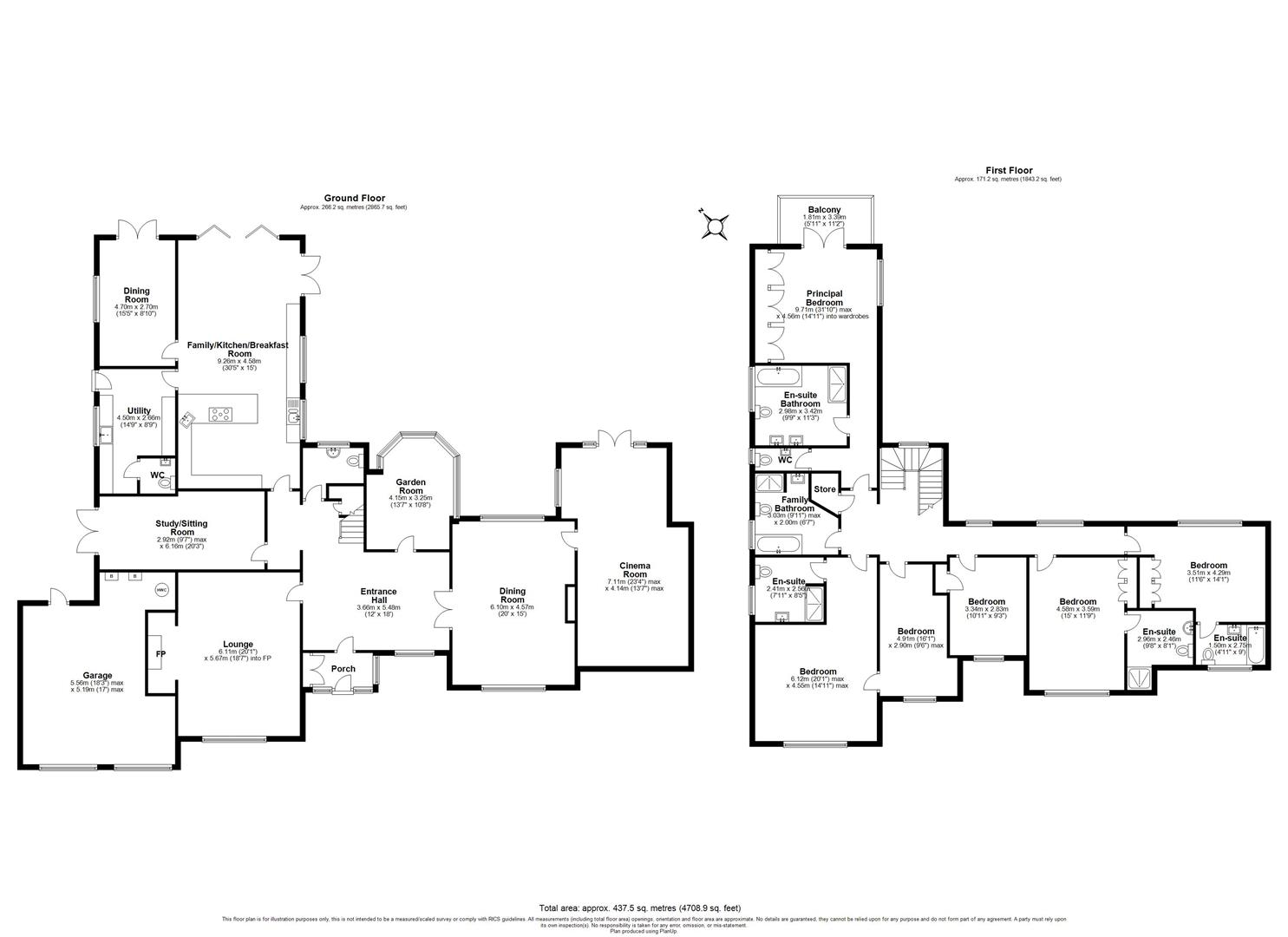 6 bed detached house for sale in Streetsbrook Road, Solihull - Property floorplan