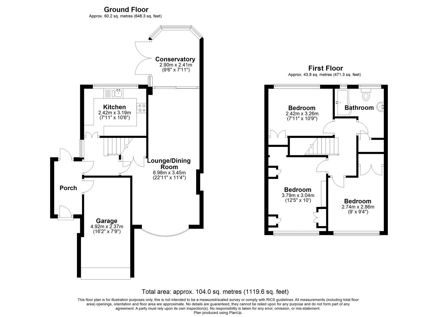 3 bed link detached house to rent in Stonebury Avenue, Coventry - Property floorplan