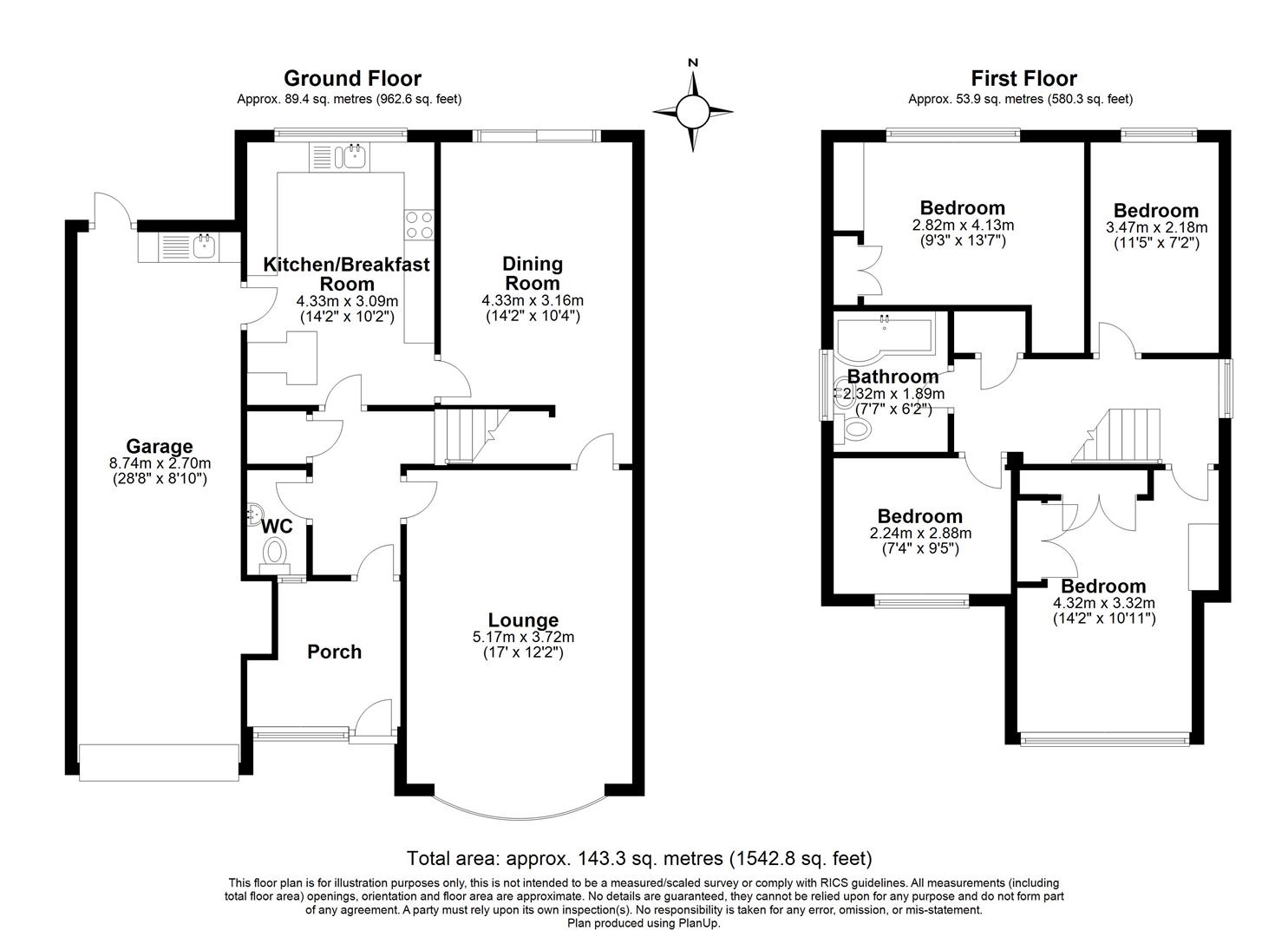 4 bed detached house for sale in Gainsborough Crescent, Knowle - Property floorplan