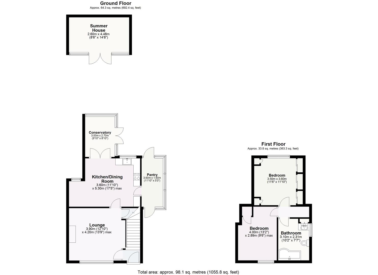 2 bed semi-detached house for sale in Kixley Lane, Knowle - Property floorplan