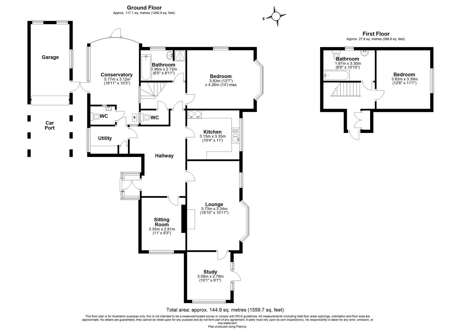 2 bed cottage for sale in Queens Drive, Warwick - Property floorplan