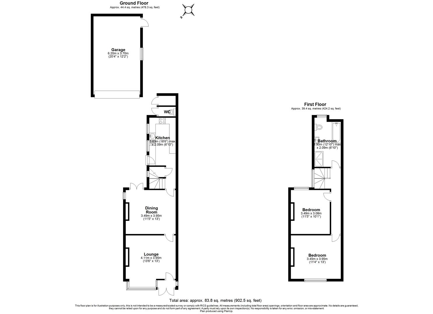 2 bed end of terrace house for sale in Castle Lane, Solihull - Property floorplan