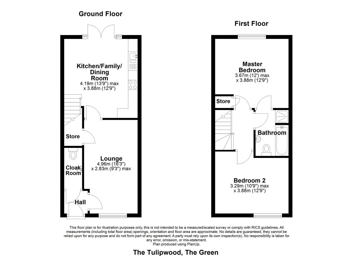 2 bed semi-detached house for sale in Stratford Road, Solihull - Property floorplan