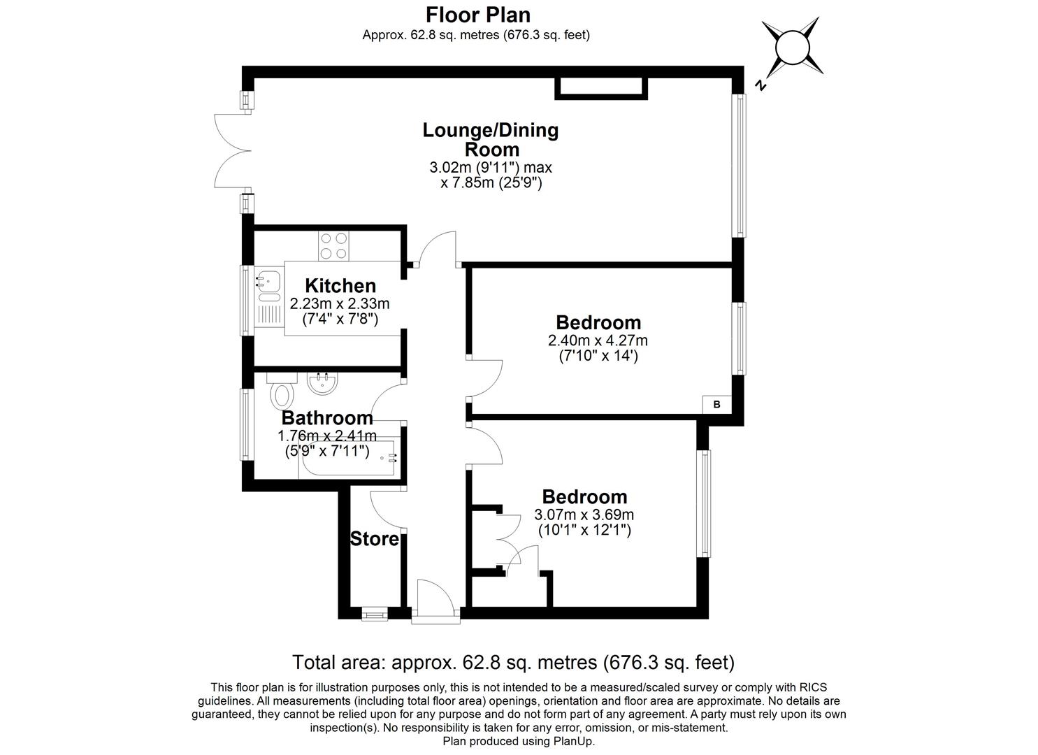 2 bed maisonette for sale in Swanswell Road, Solihull - Property floorplan