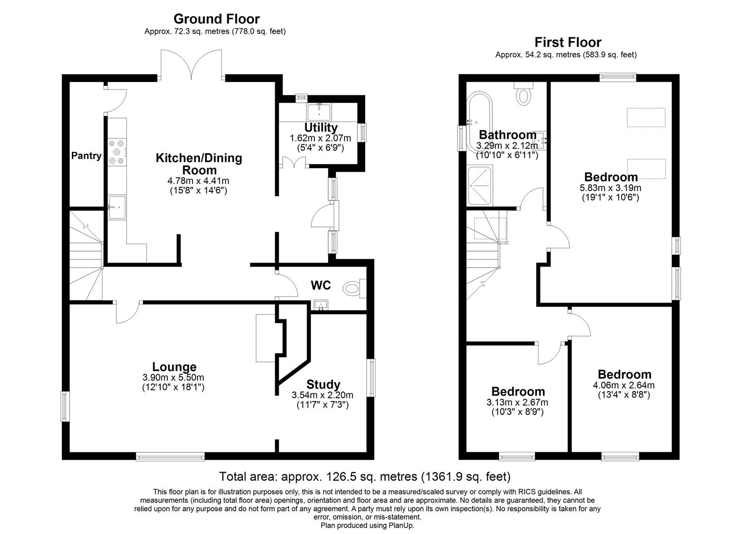 3 bed cottage for sale in Case Lane, Hatton - Property floorplan