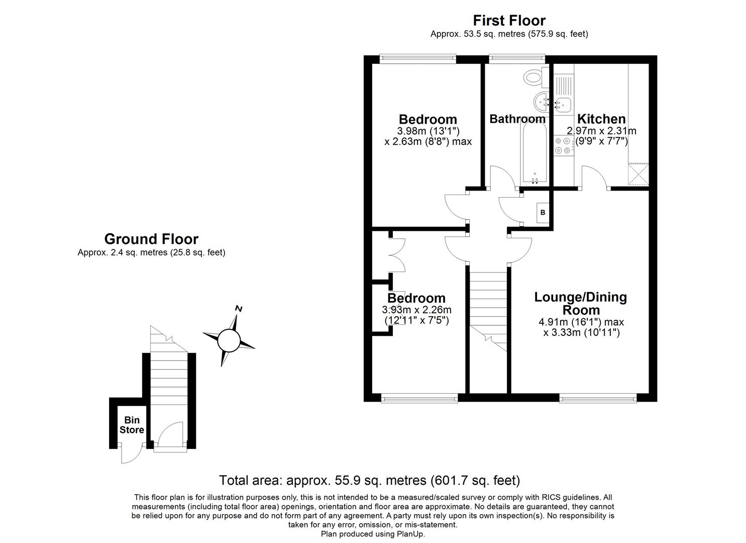 2 bed maisonette for sale in Nethercote Gardens, Solihull - Property floorplan