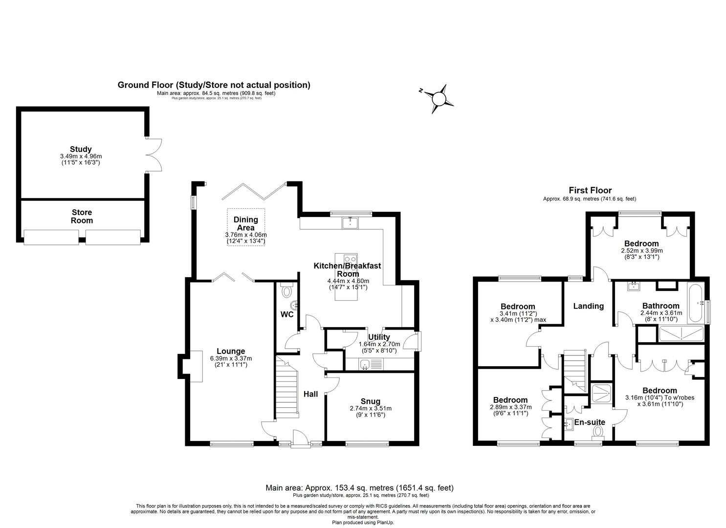 4 bed detached house for sale in Boningale Way, Solihull - Property floorplan