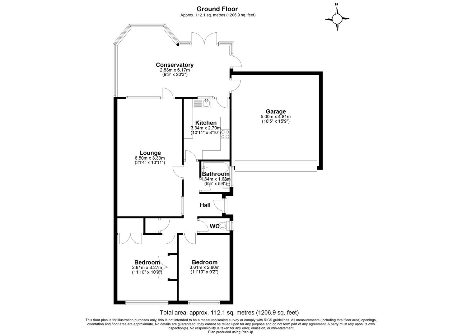 2 bed detached bungalow for sale in Holbeche Road, Solihull - Property floorplan