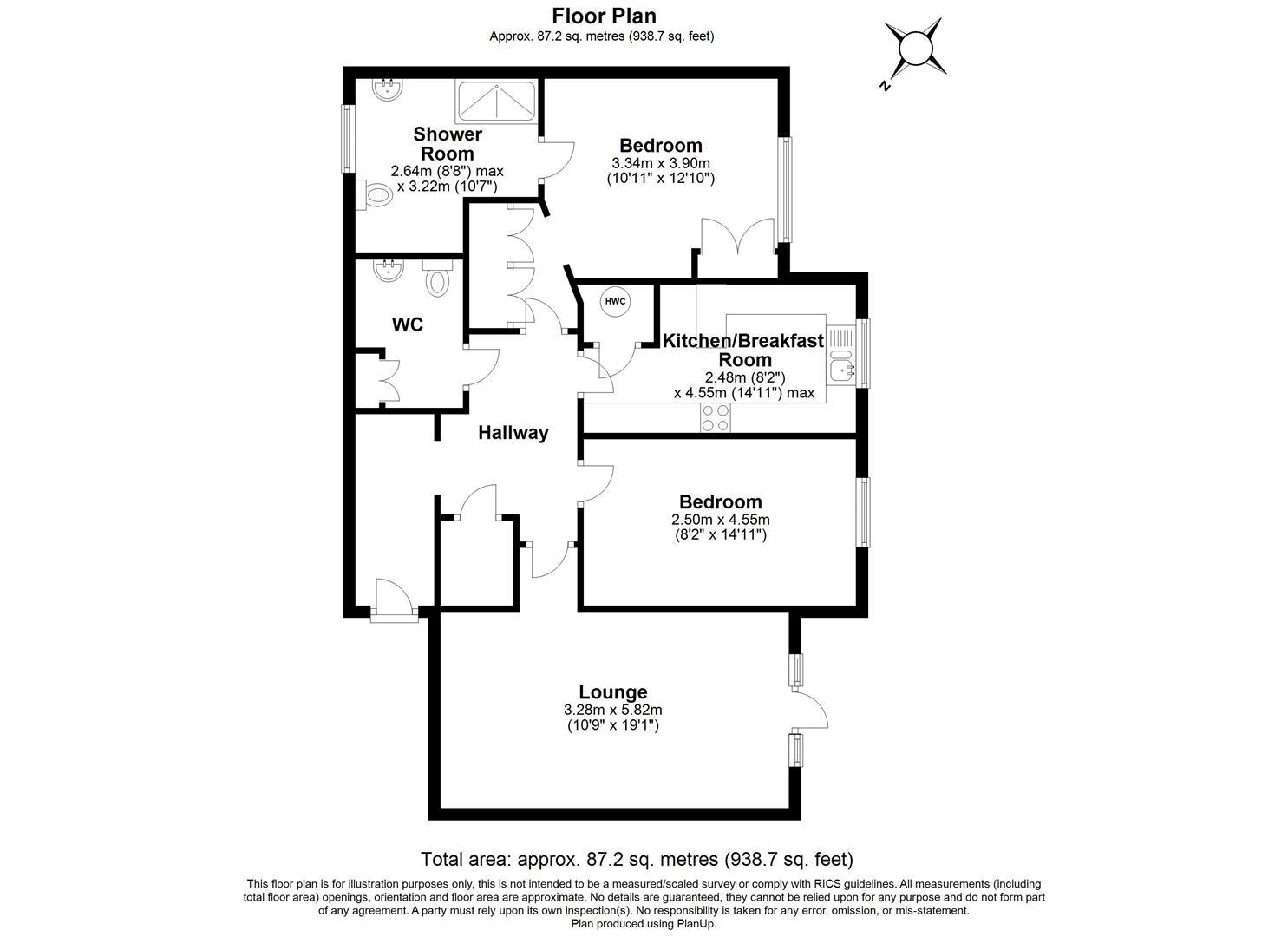 2 bed apartment for sale in Avenue Road, Solihull - Property floorplan