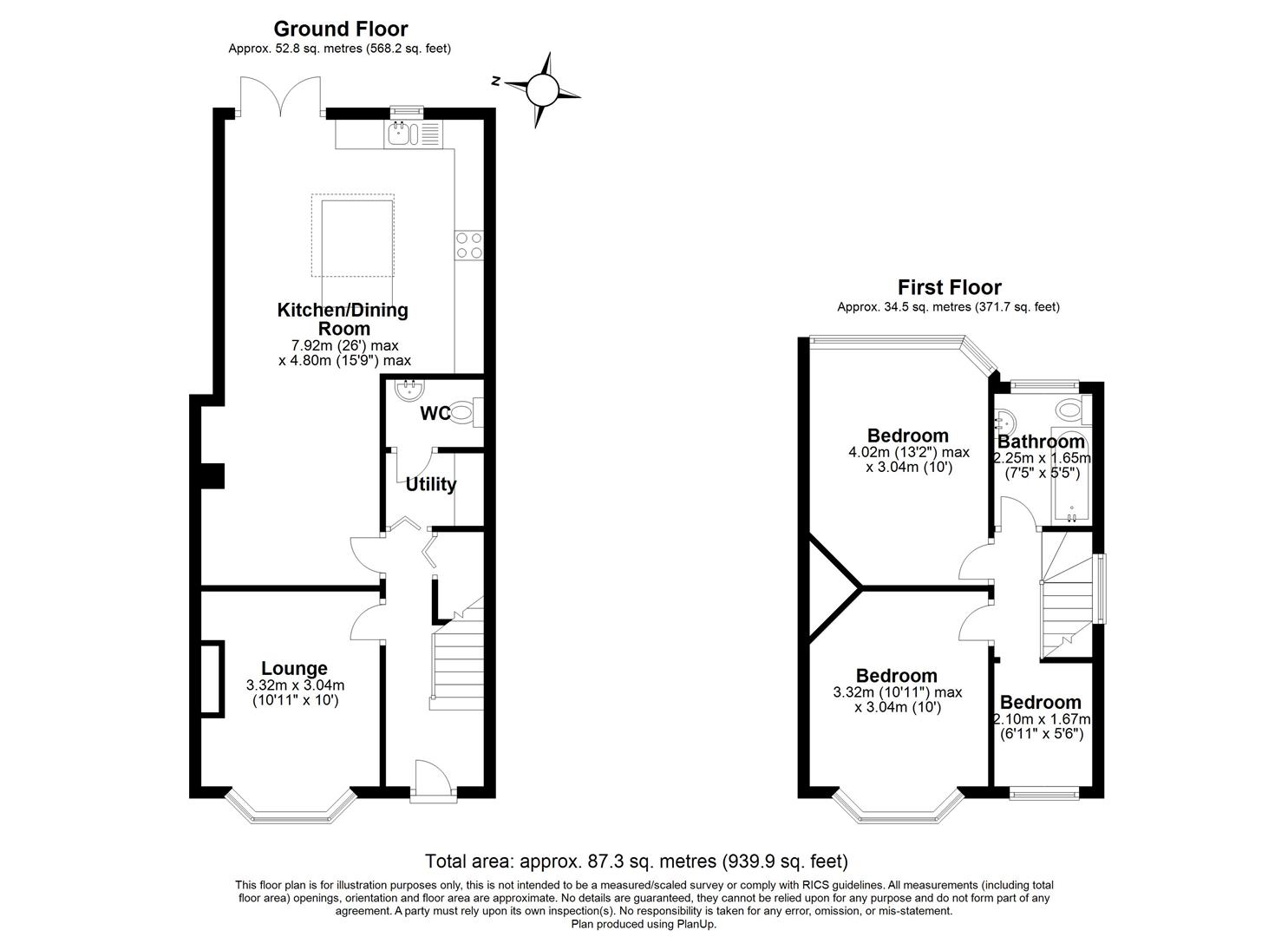 3 bed semi-detached house for sale in Elmcroft Road, Birmingham - Property floorplan