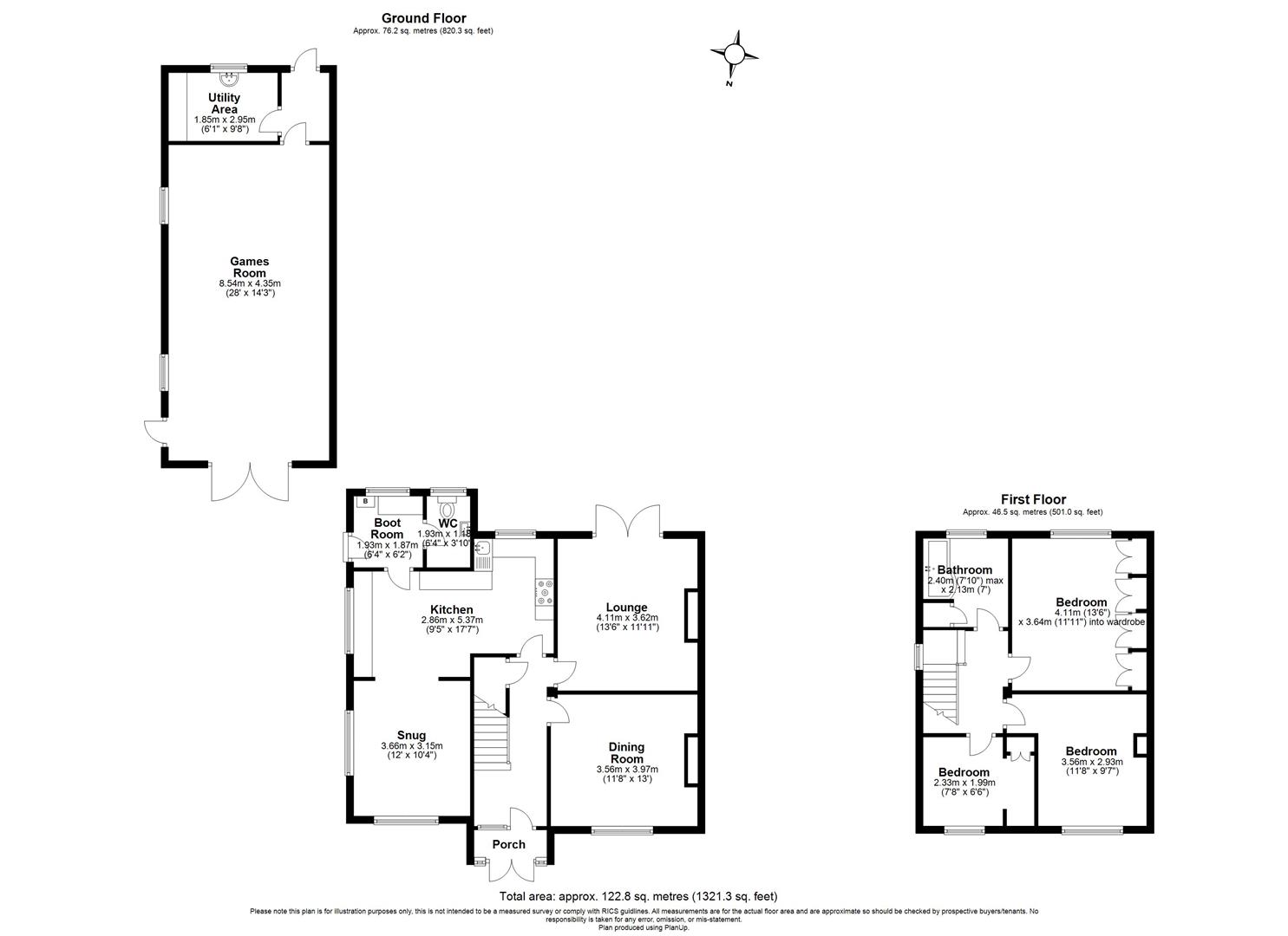 3 bed semi-detached house for sale in Church Lane, Solihull - Property floorplan