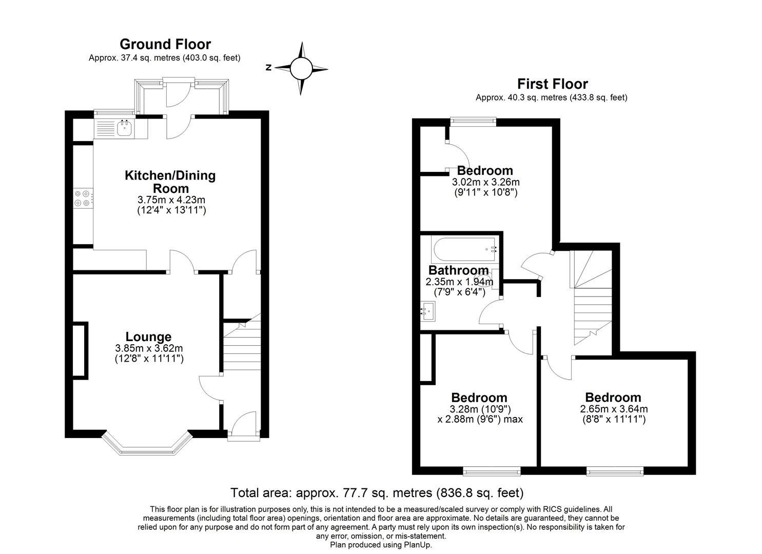 3 bed terraced house to rent in Belle Vue Terrace, Solihull - Property floorplan