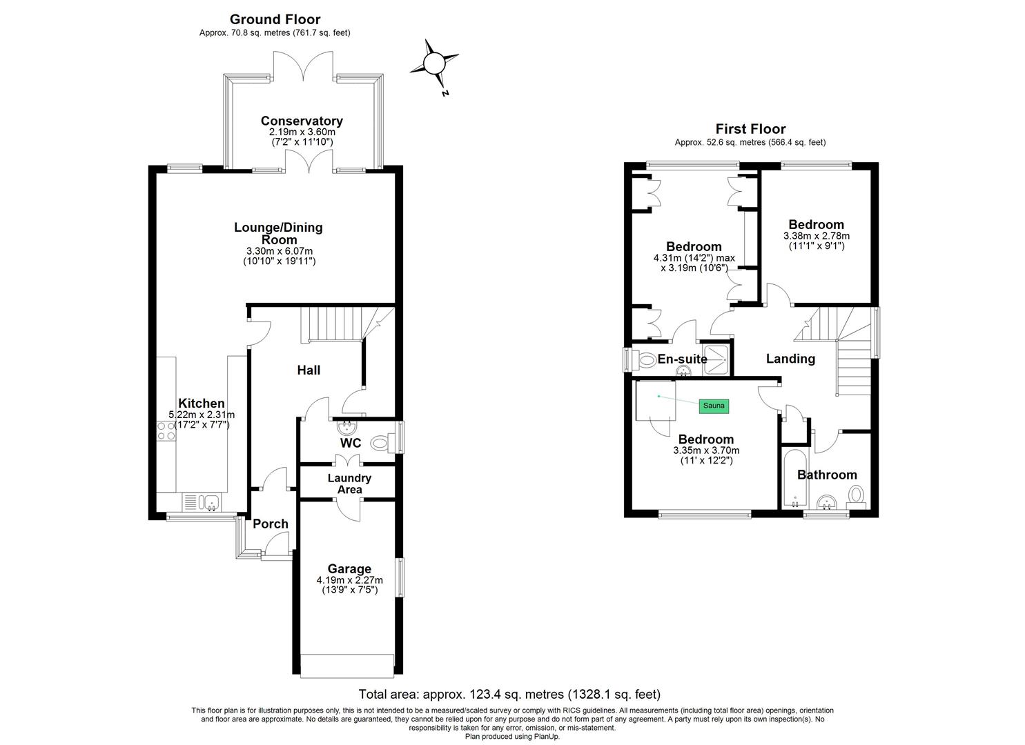 3 bed detached house for sale in Sambourn Close, Solihull - Property floorplan