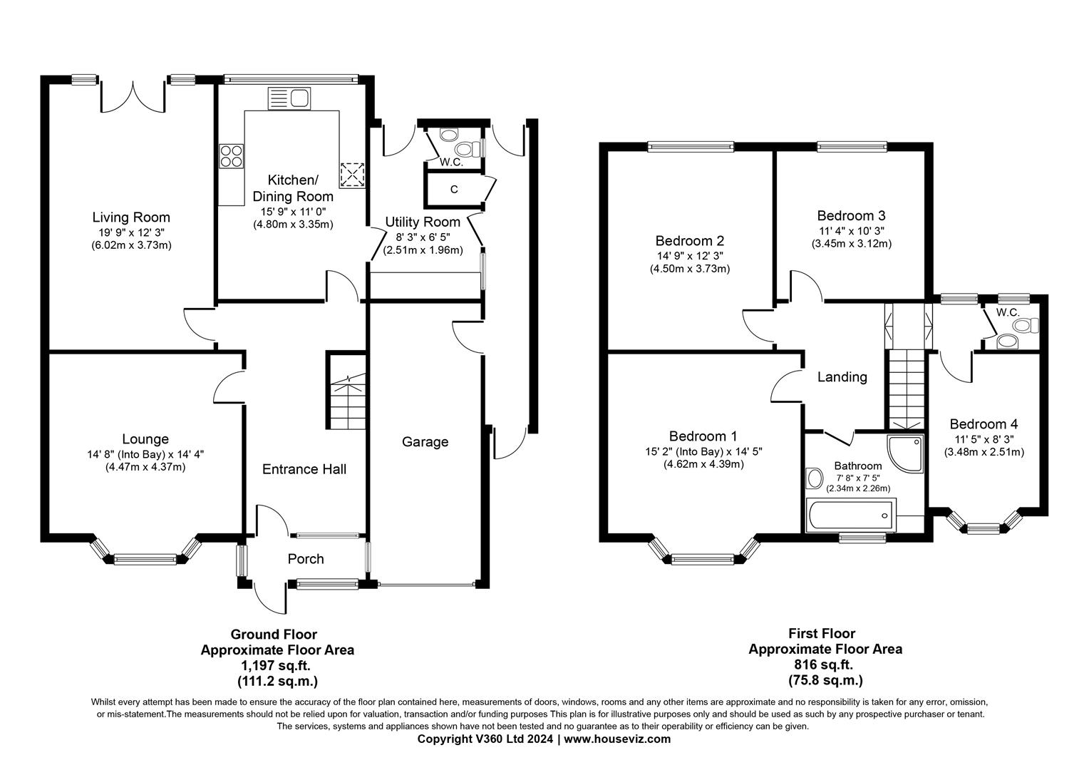 4 bed detached house for sale in Silhill Hall Road, Solihull - Property floorplan